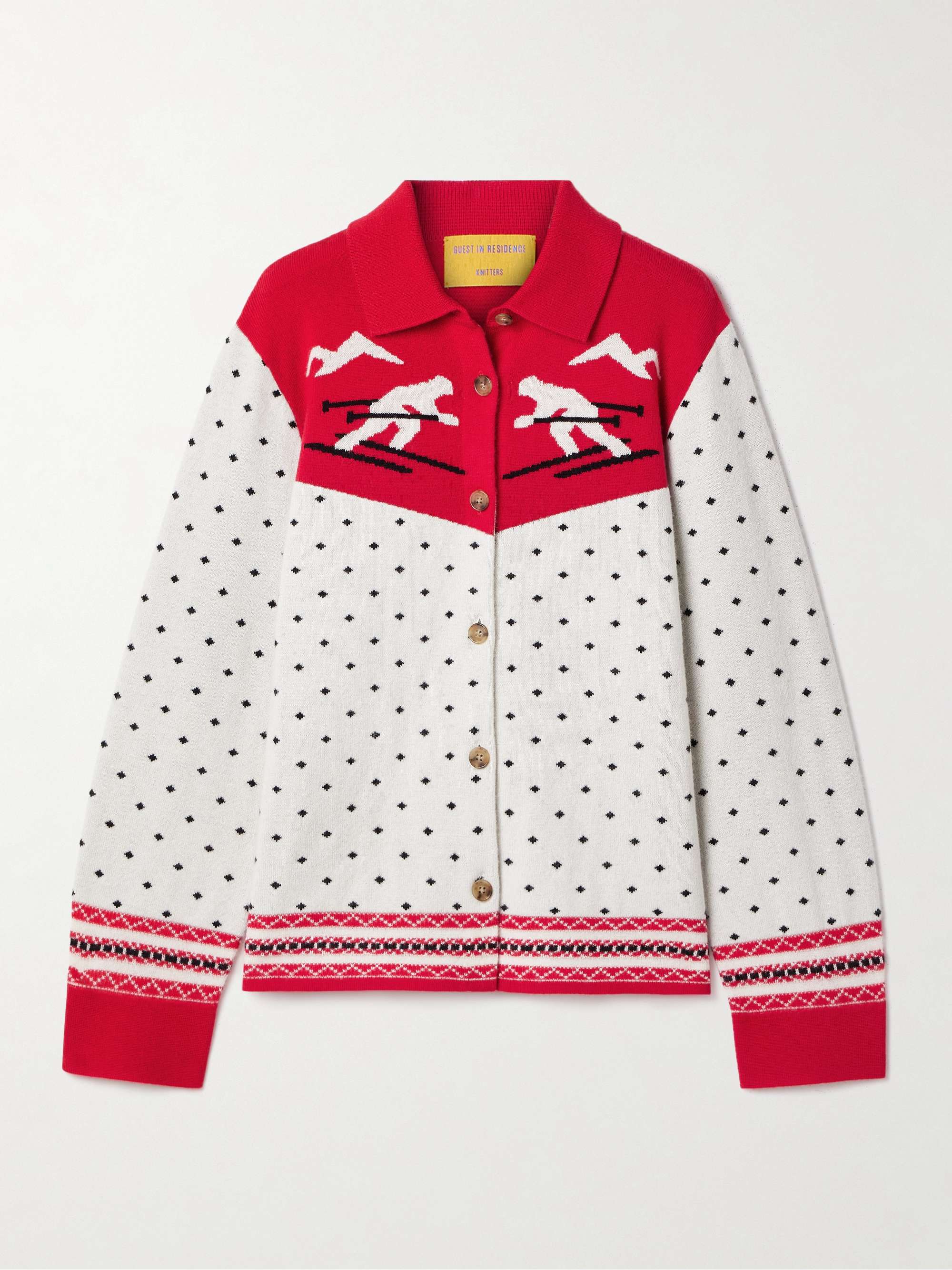 Downhill wool and cashmere-blend jacquard cardigan view