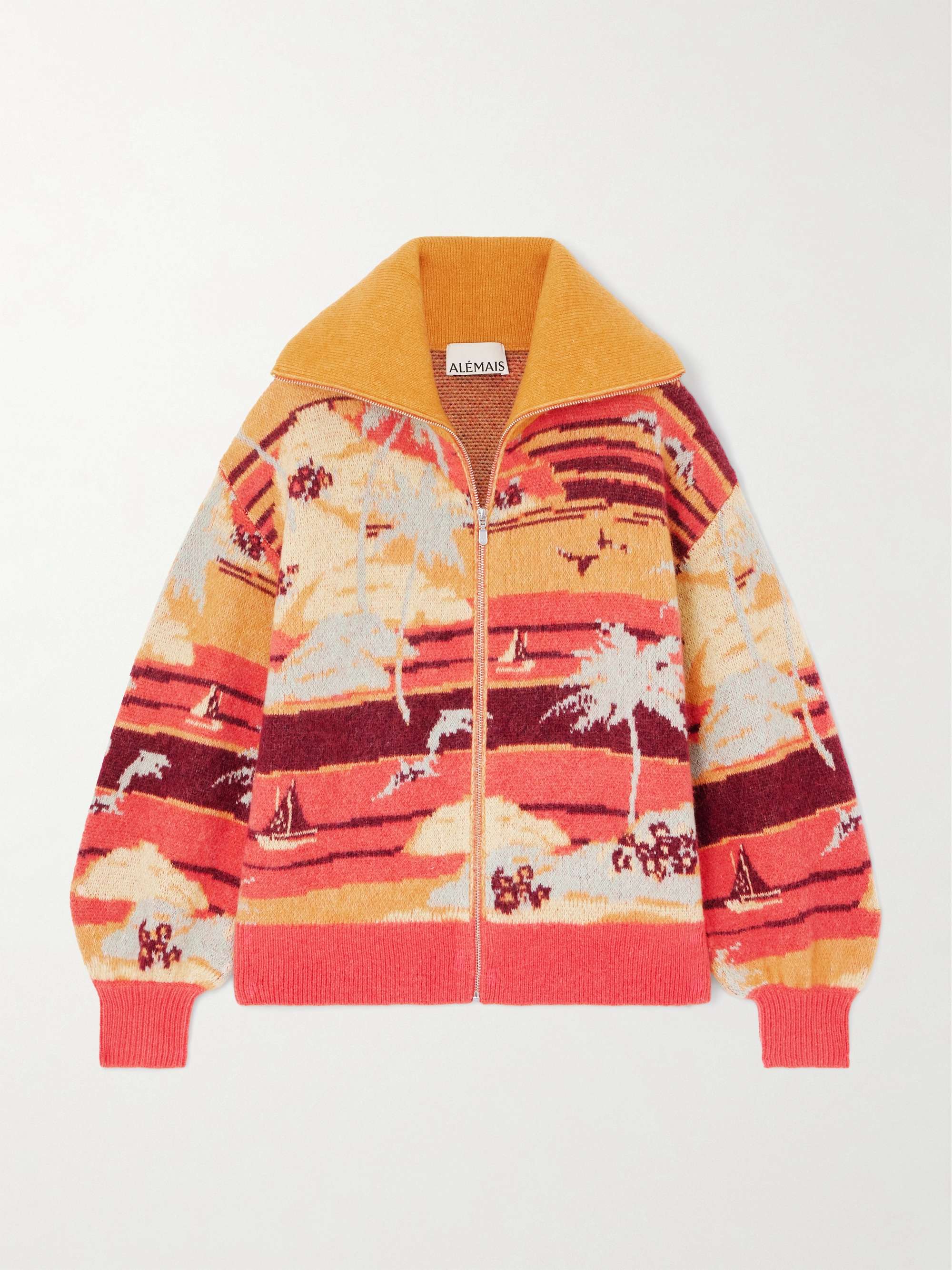 Palm Island jacquard-knit cardigan view