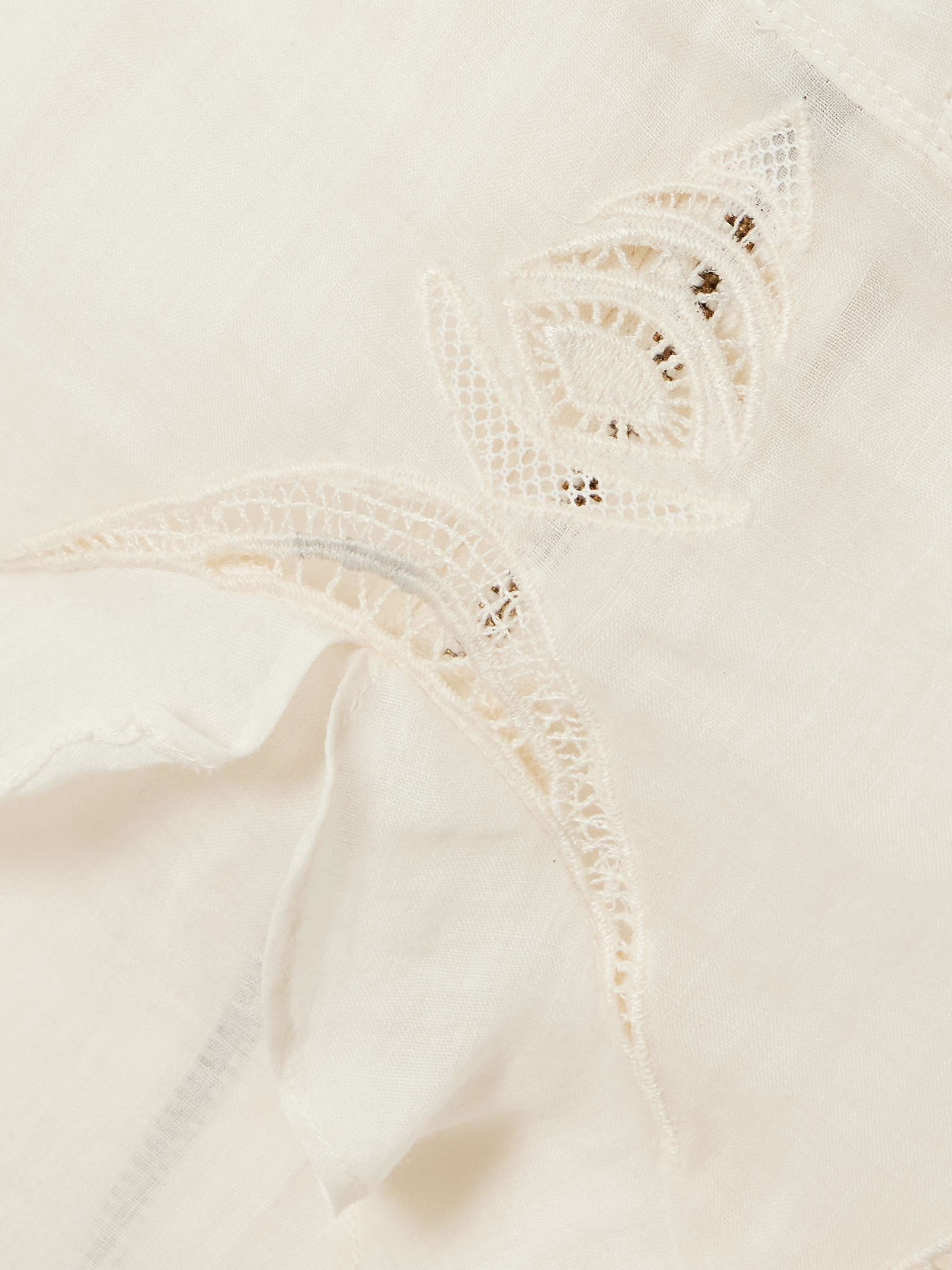 Leana ruffled broderie anglaise ramie camisole view