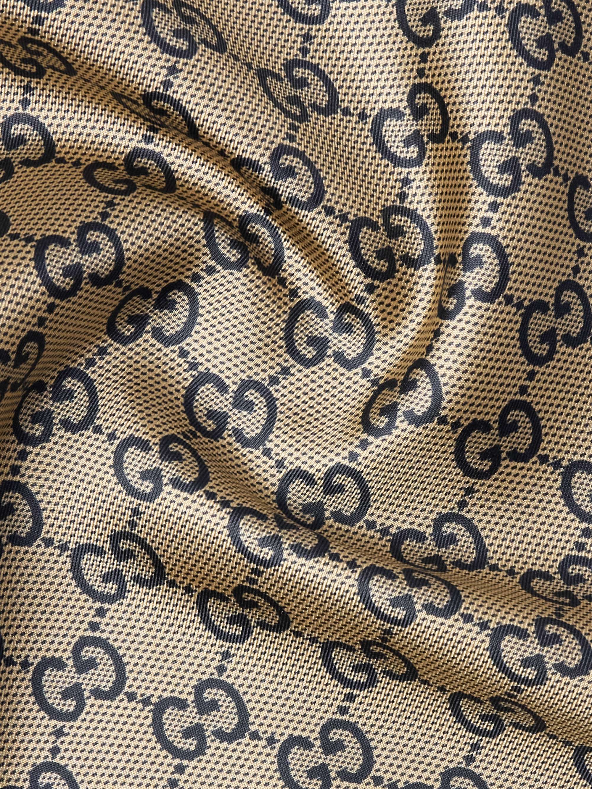 Camp-Collar Silk-Jacquard Shirt view