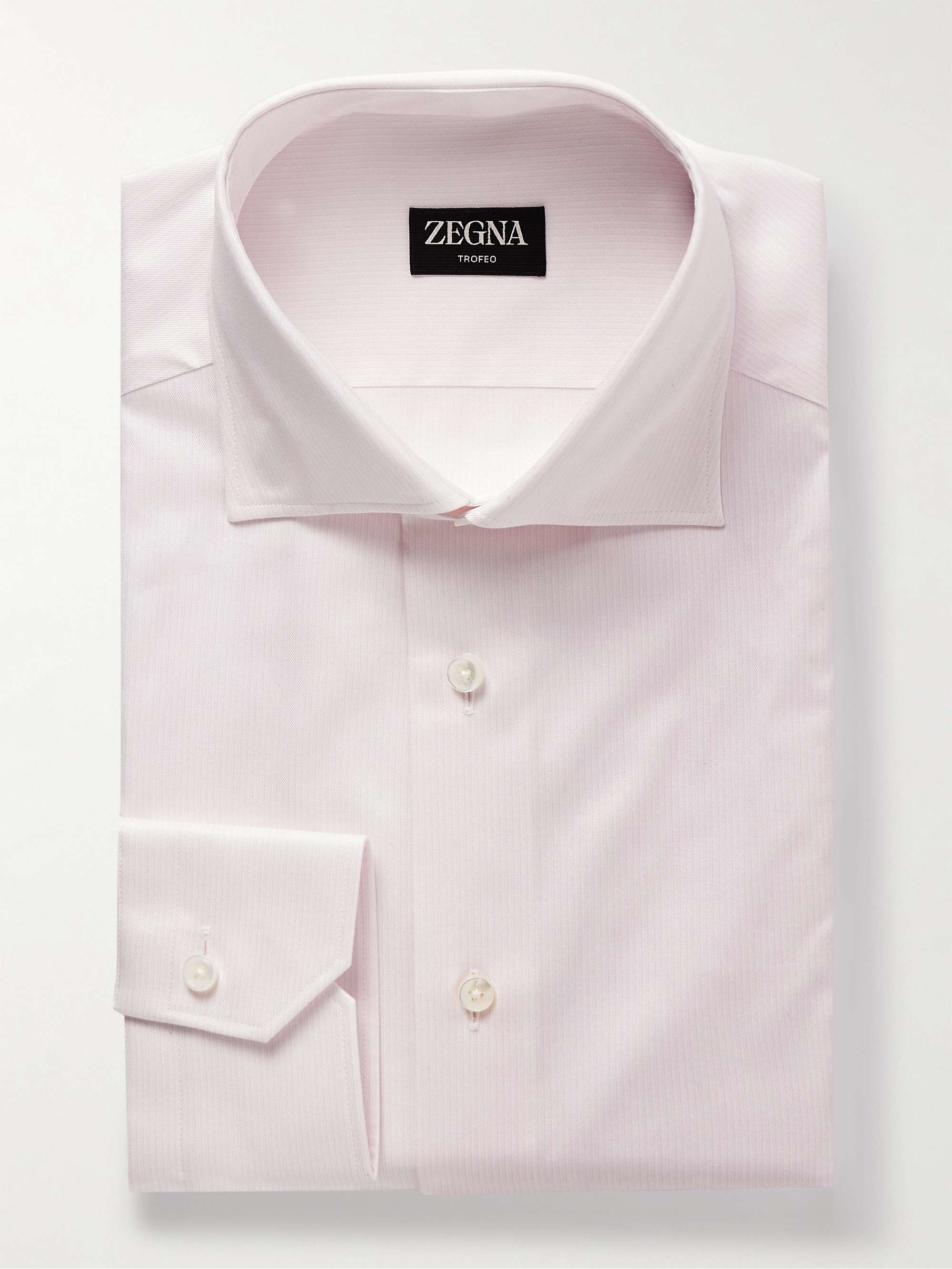 Cutaway-Collar Pinstriped Trofeo™ Comfort Shirt view