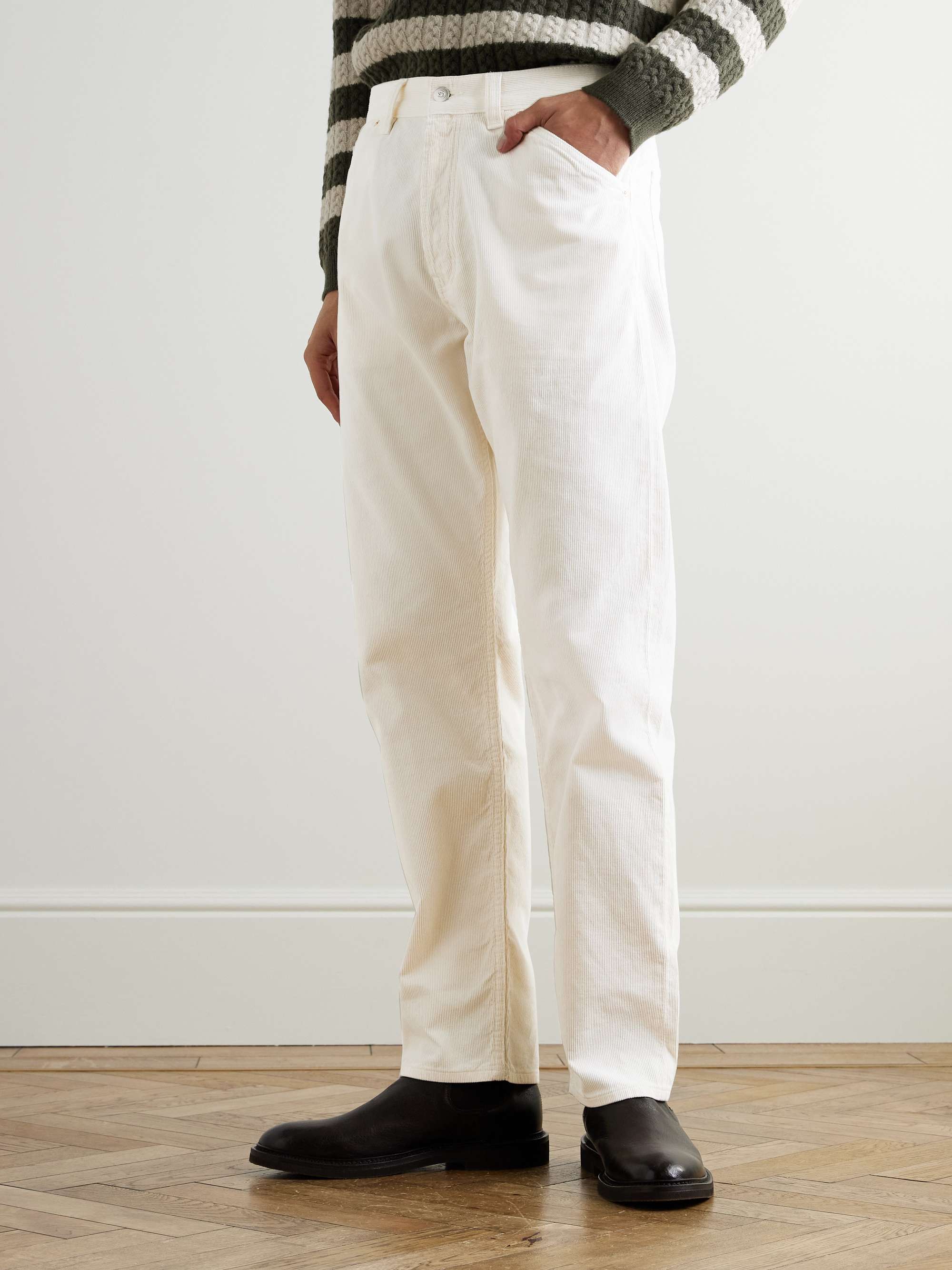Tapered Cotton-Corduroy Trousers view