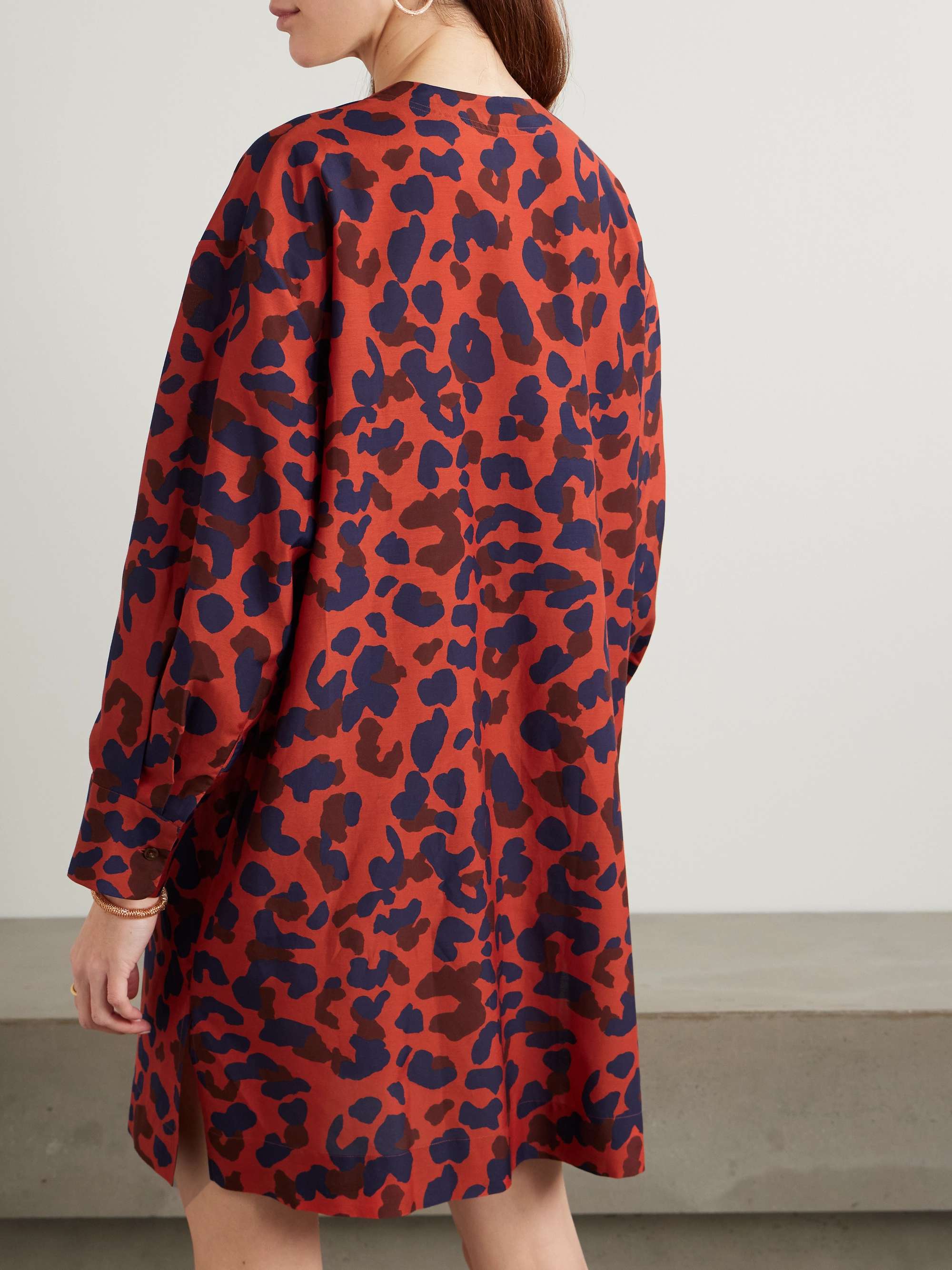 Récifs printed cotton and silk-blend shirt view