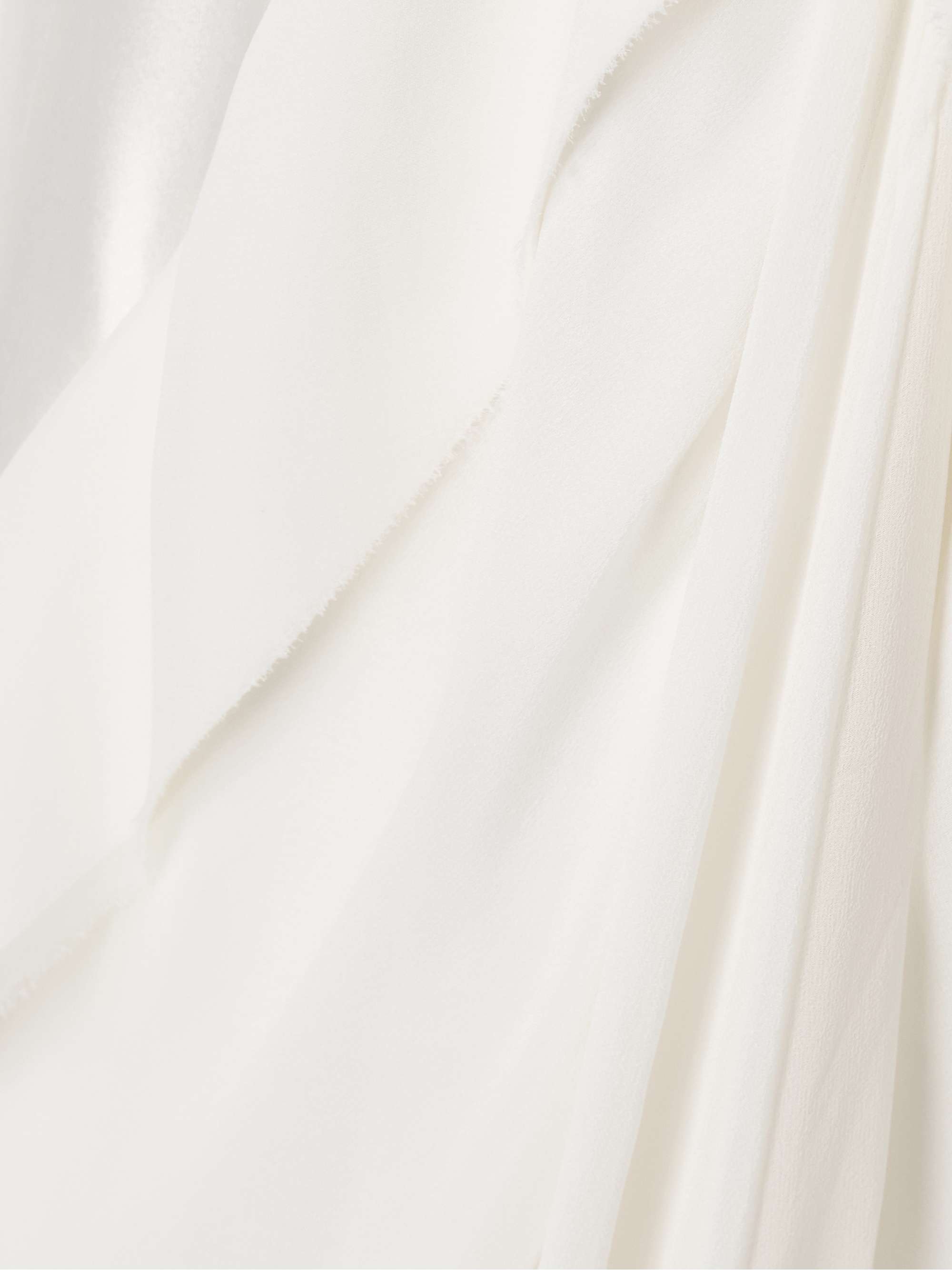 Arlo open-back silk chiffon-trimmed silk and wool-blend satin gown view
