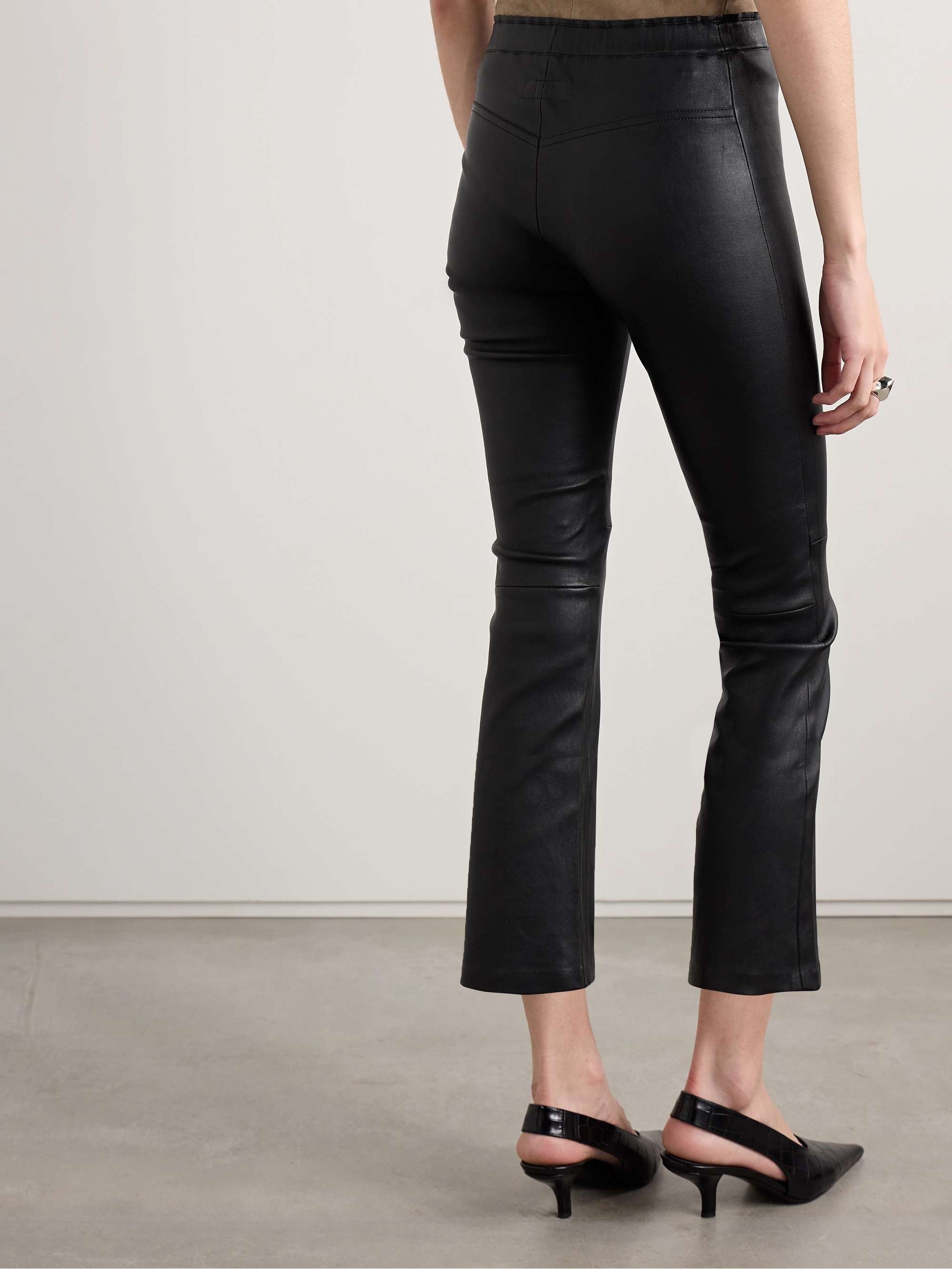 JP Twenty cropped leather flared leggings view