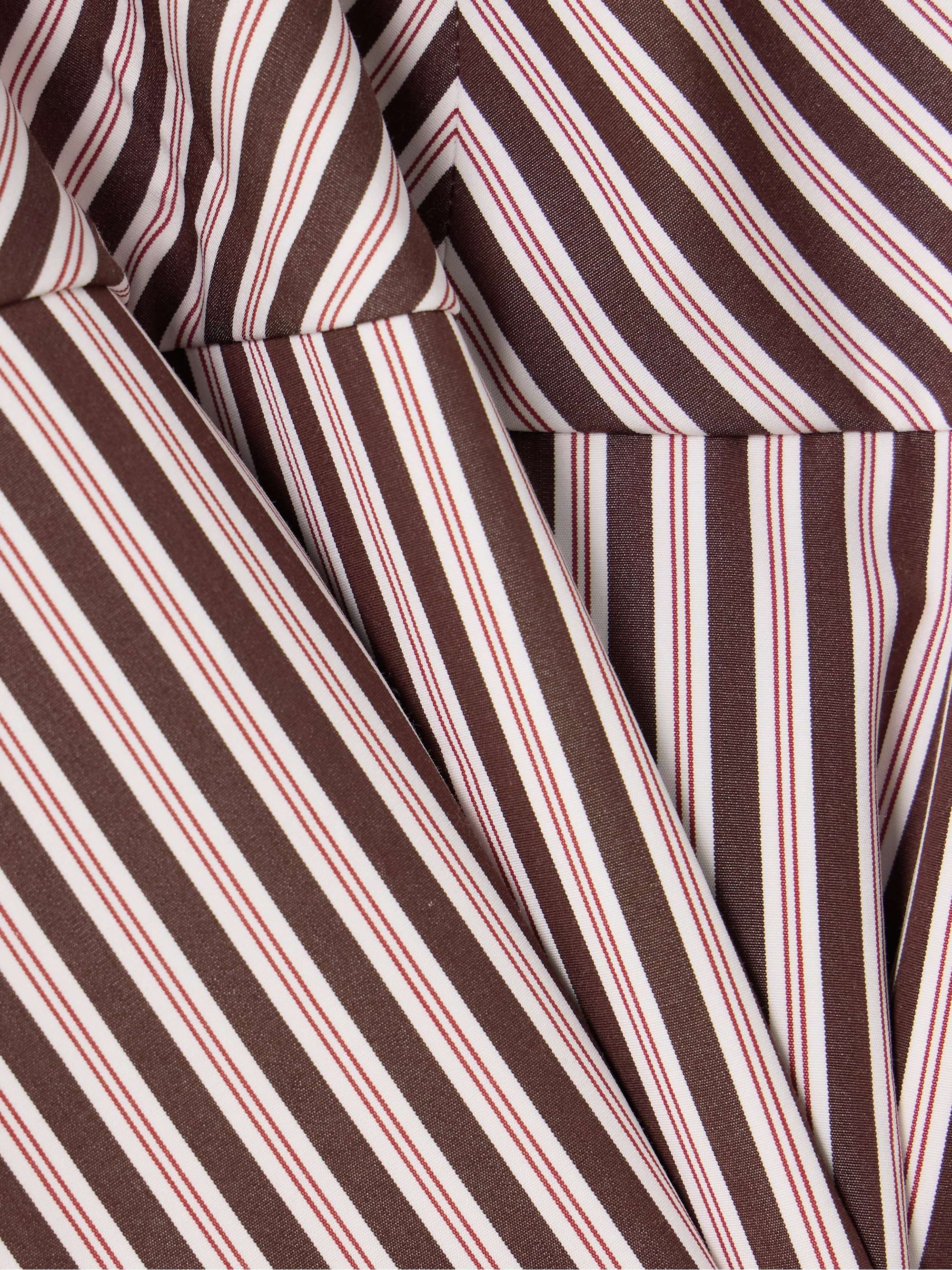 + The Vanguard striped cotton-poplin peplum top view