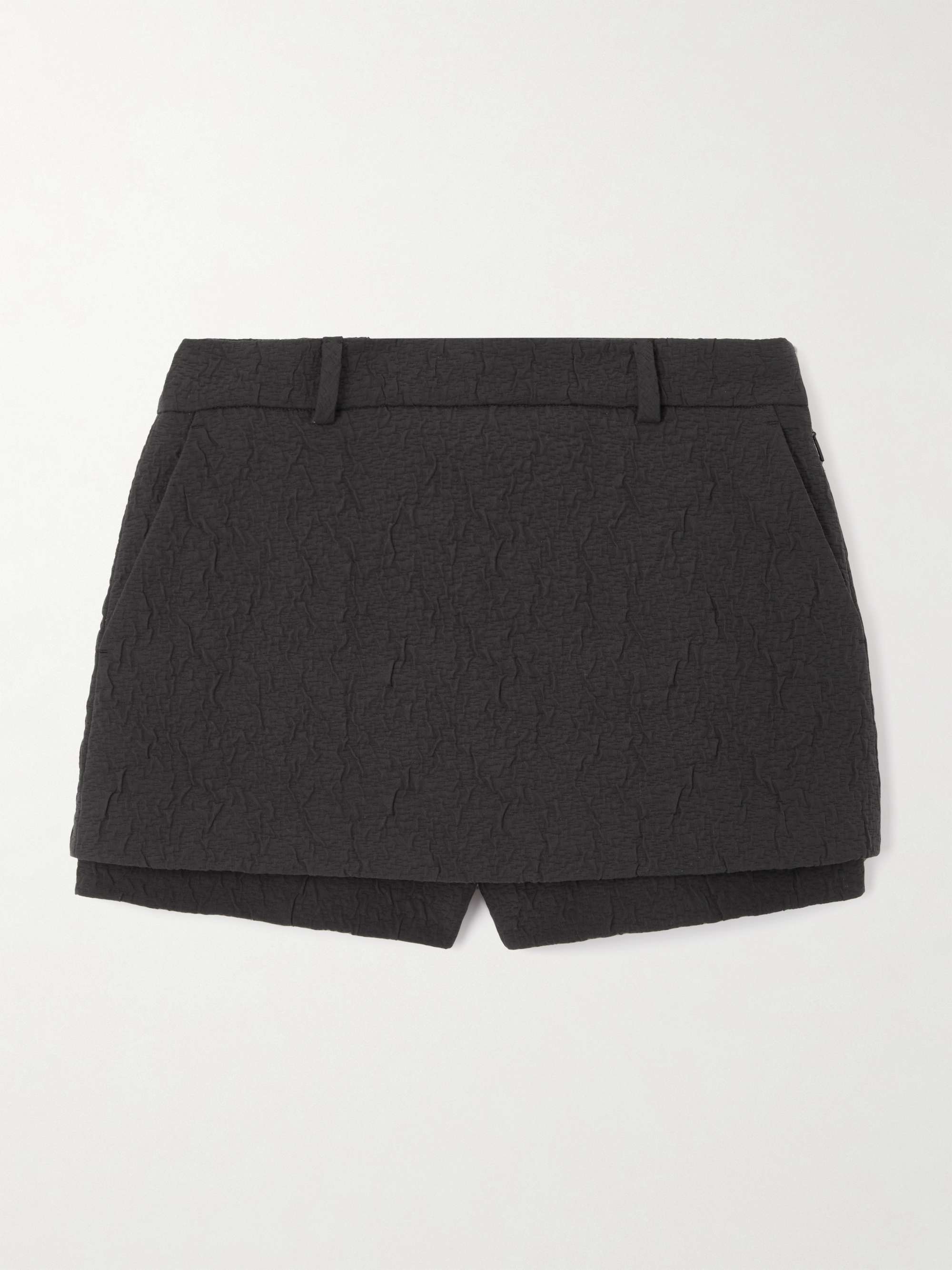 Layered cloqué mini skirt view