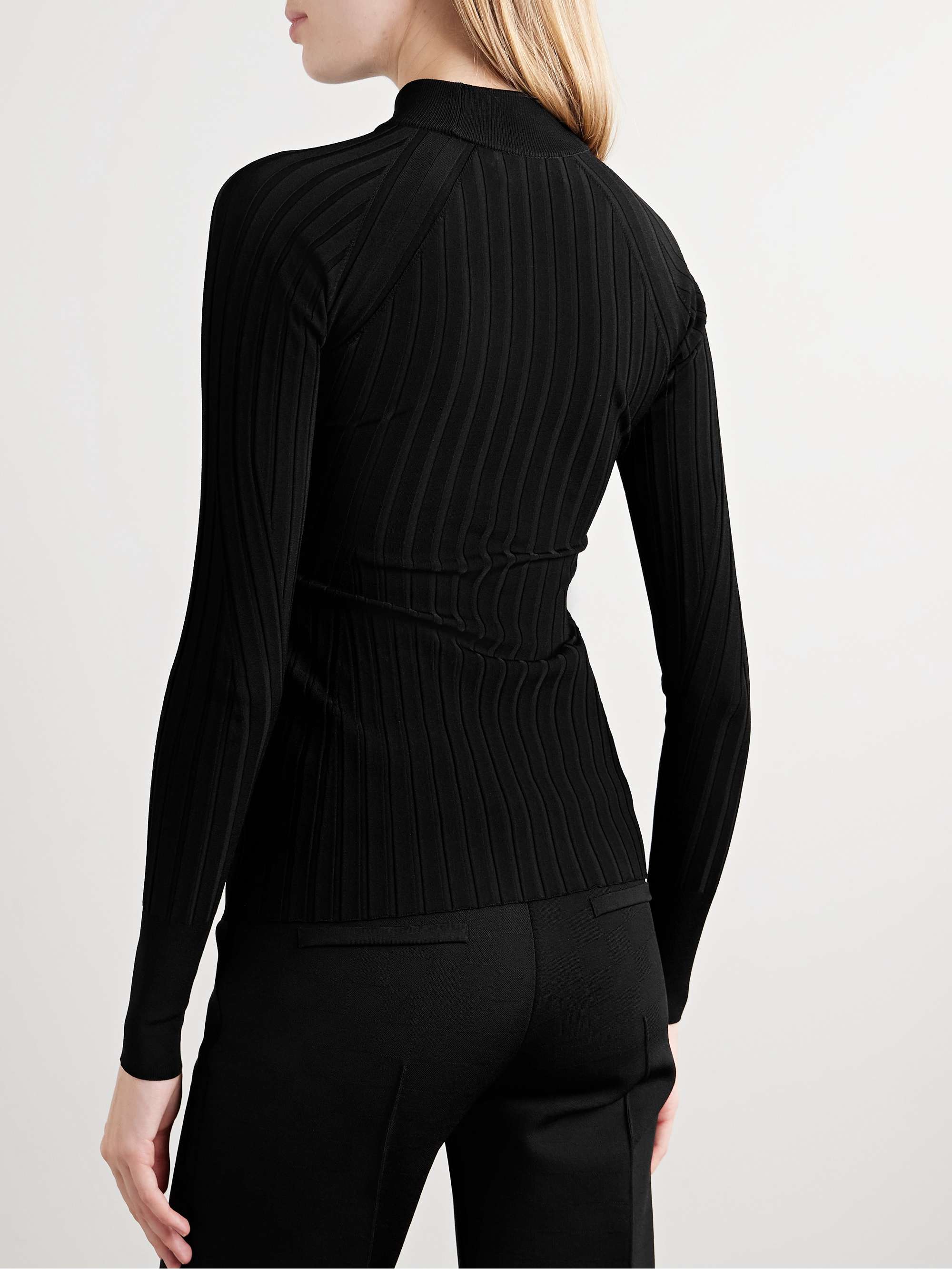 PJ ribbed-knit top view