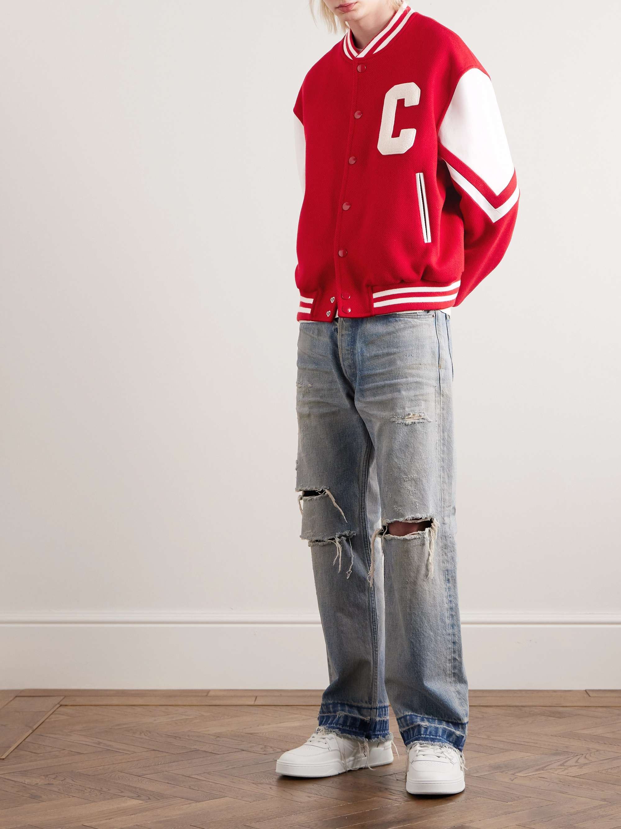 Jackson Logo-Appliquéd Wool-Blend Varsity Jacket view