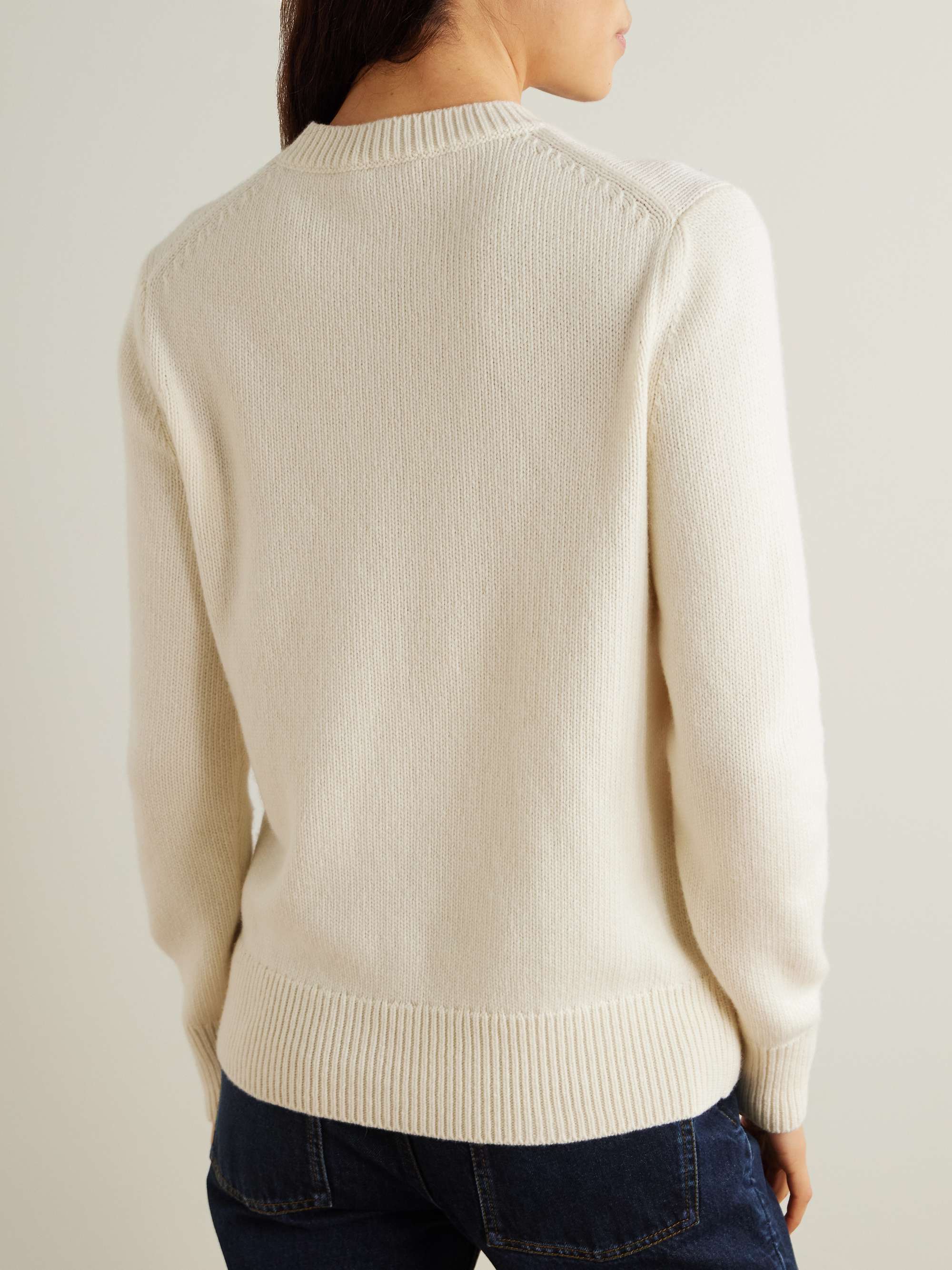 Intarsia-knit wool and cashmere-blend sweater view