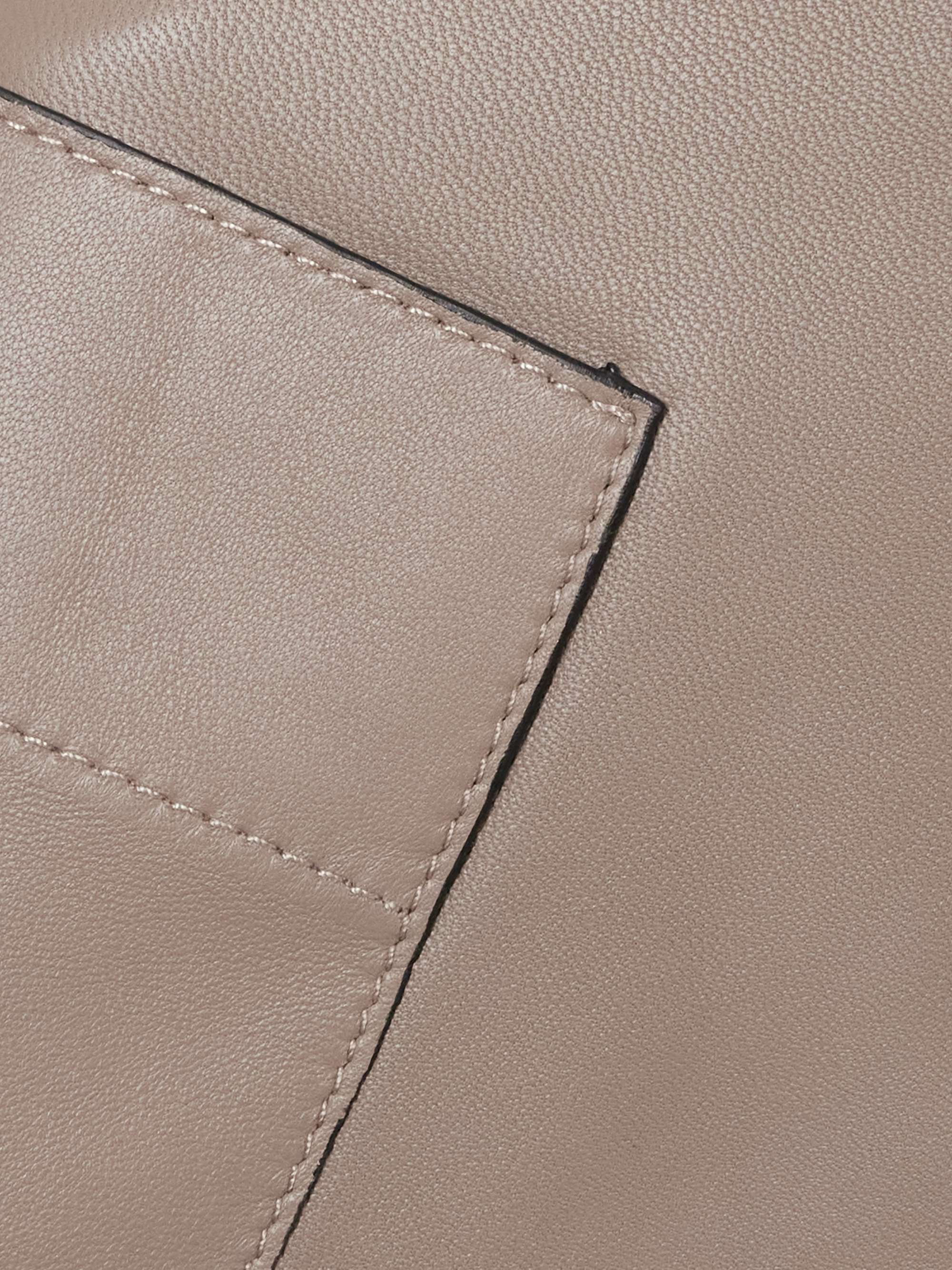 Bloomfield paneled leather midi skirt view