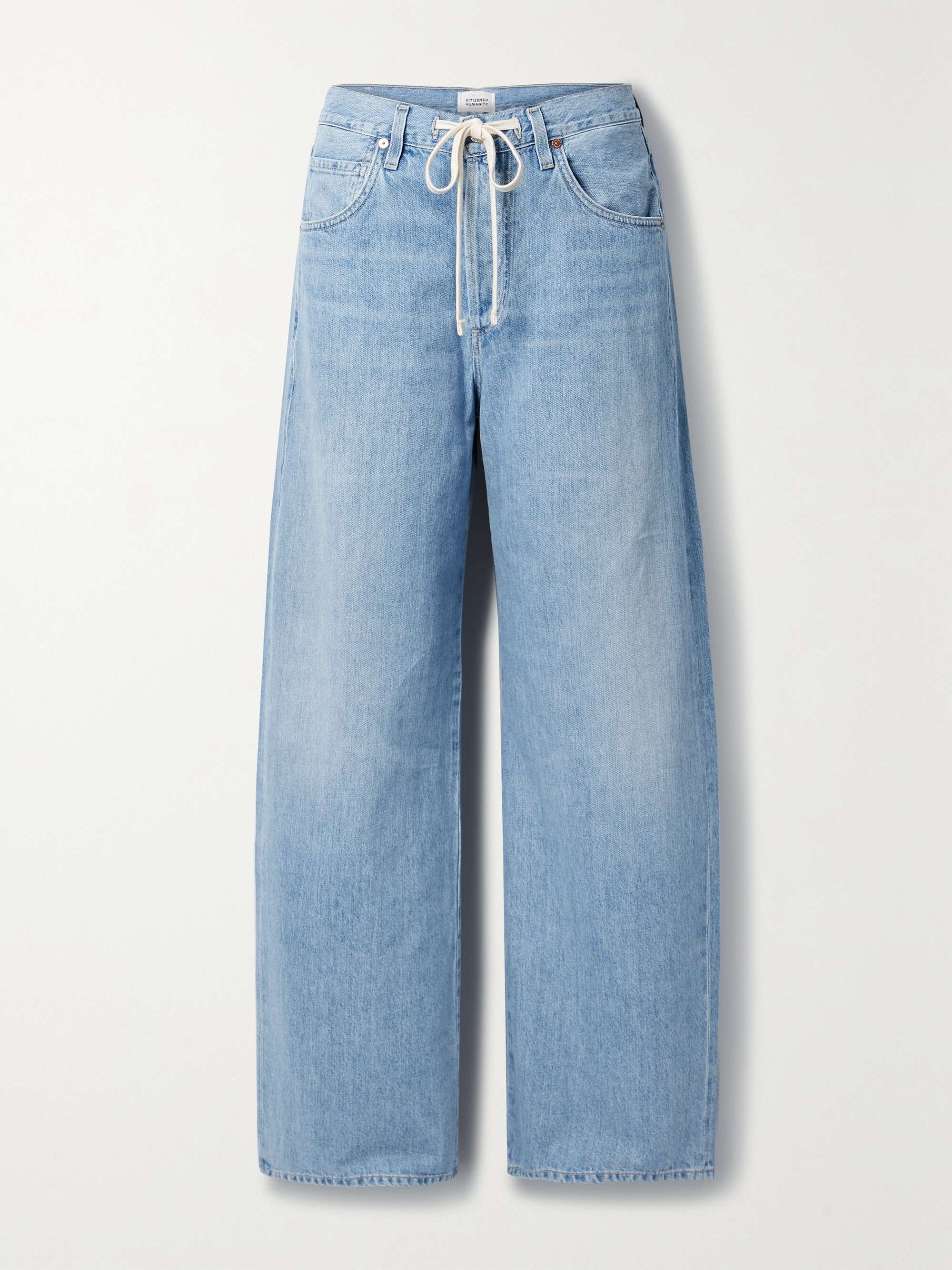 + NET SUSTAIN Brynn high-rise wide-leg organic jeans view