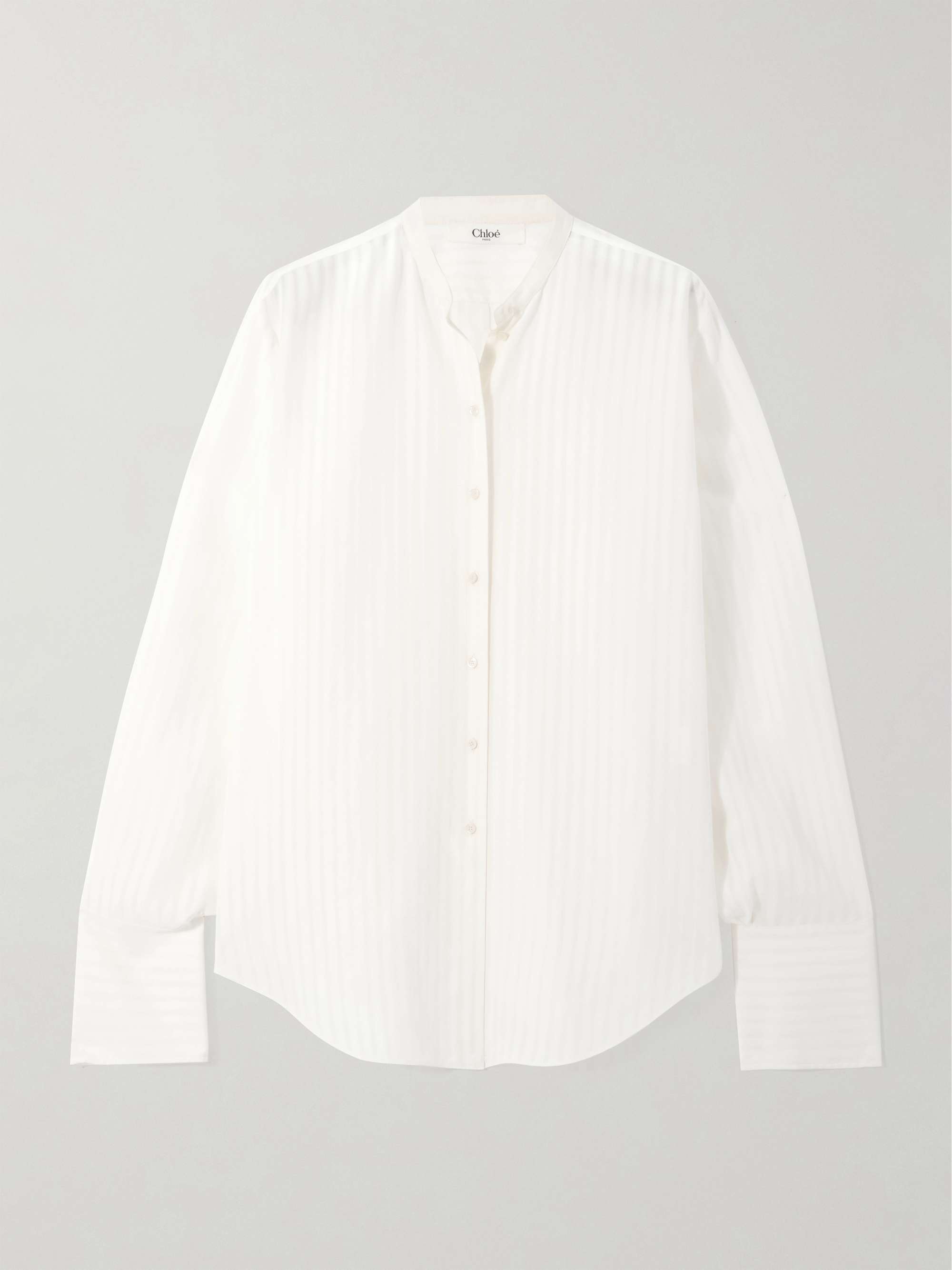 Striped crepe shirt view