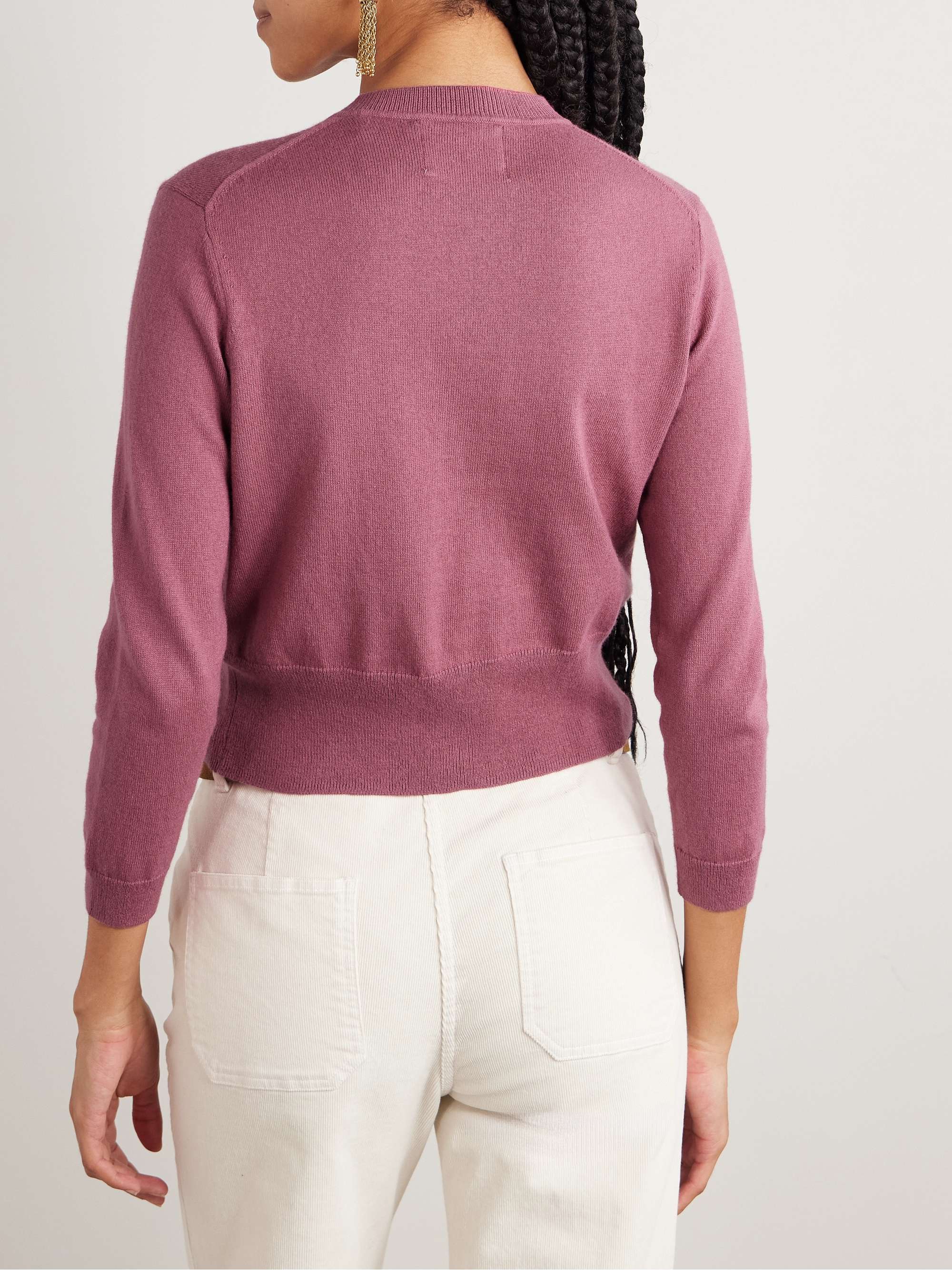 Newton intarsia cotton and wool-blend cardigan view