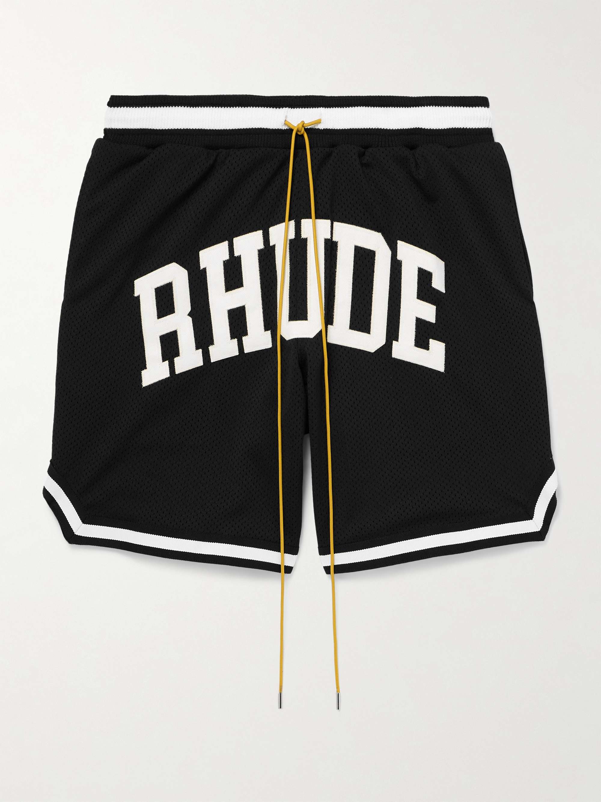 Logo-Appliquéd Mesh Drawstring Shorts view