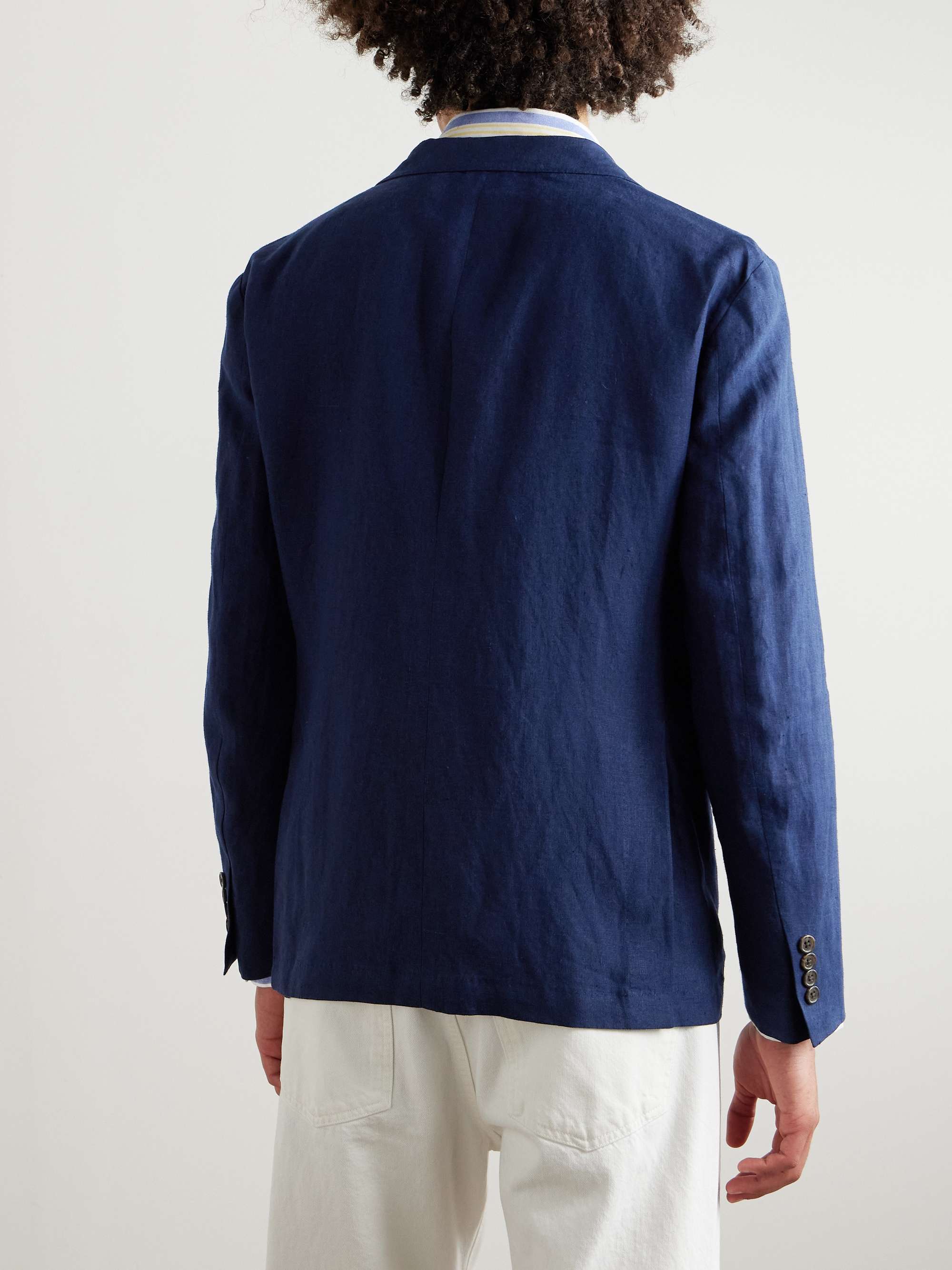 Slim-Fit Linen Blazer view