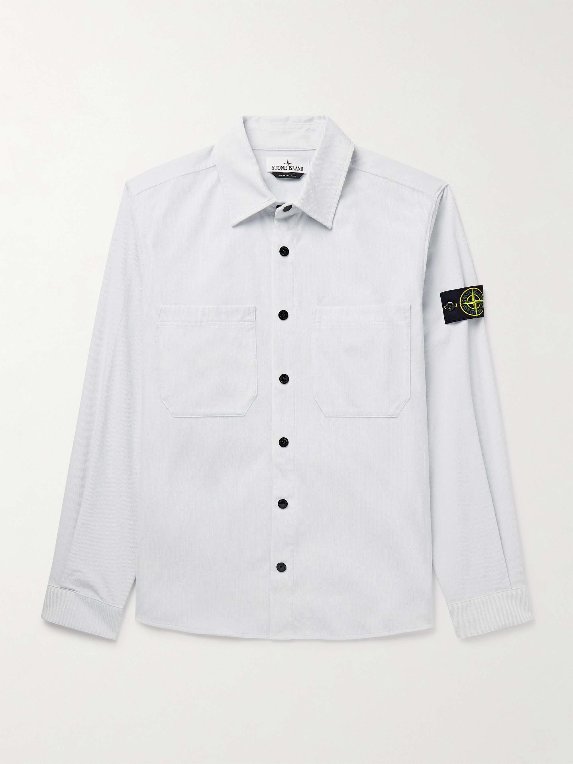 Logo-Appliquéd Cotton Micro Corduroy Shirt view