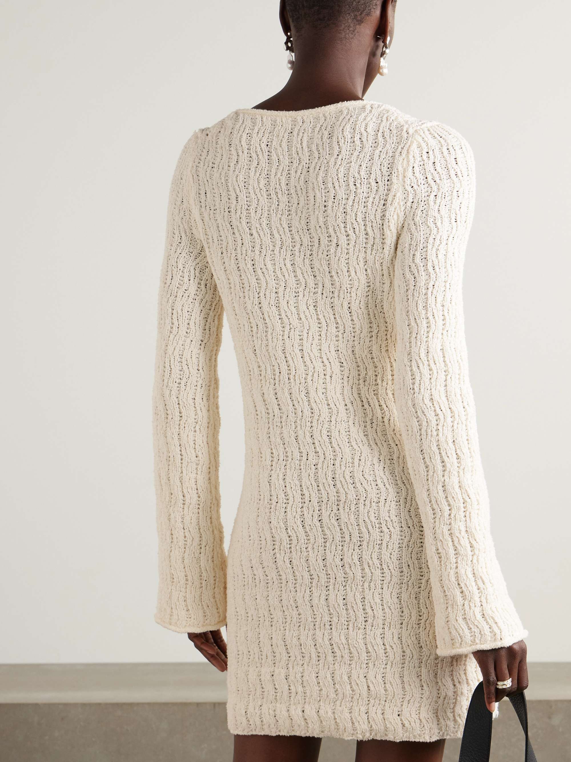 Aisala open-knit cotton-blend chenille dress view