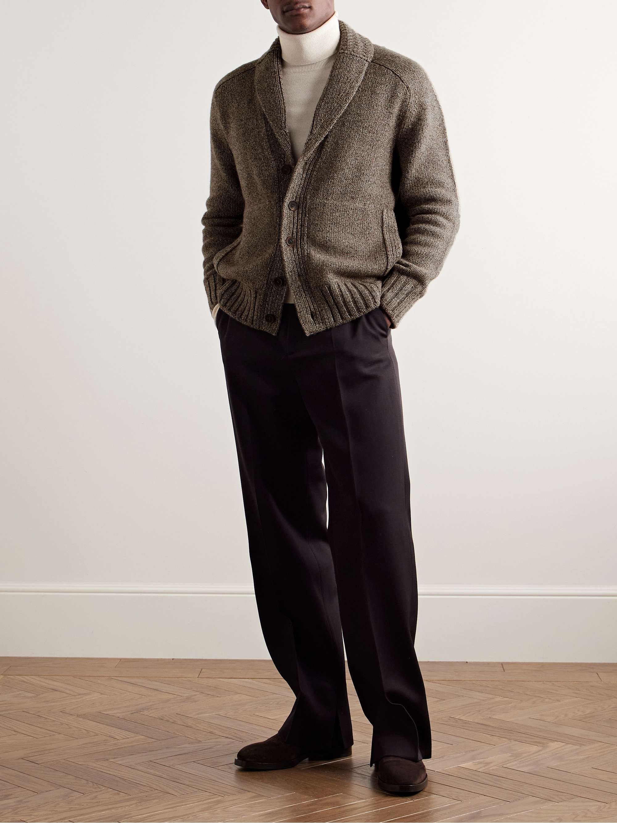 Shawl-Collar Oasi Cashmere Cardigan view