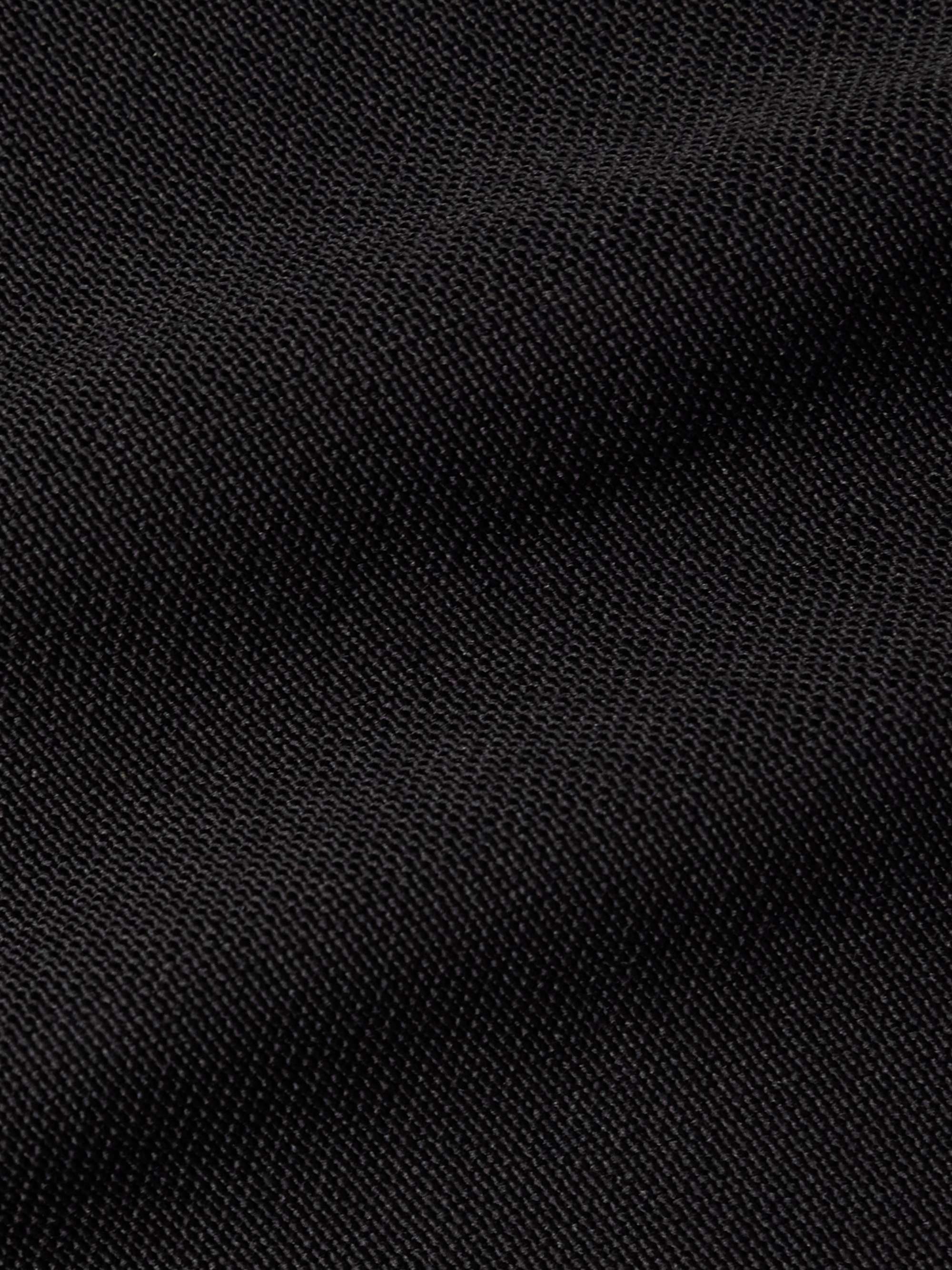 Slim-Fit Logo-Appliquéd Ribbed-Knit and Quilted Shell Down Zip-Up Cardigan view