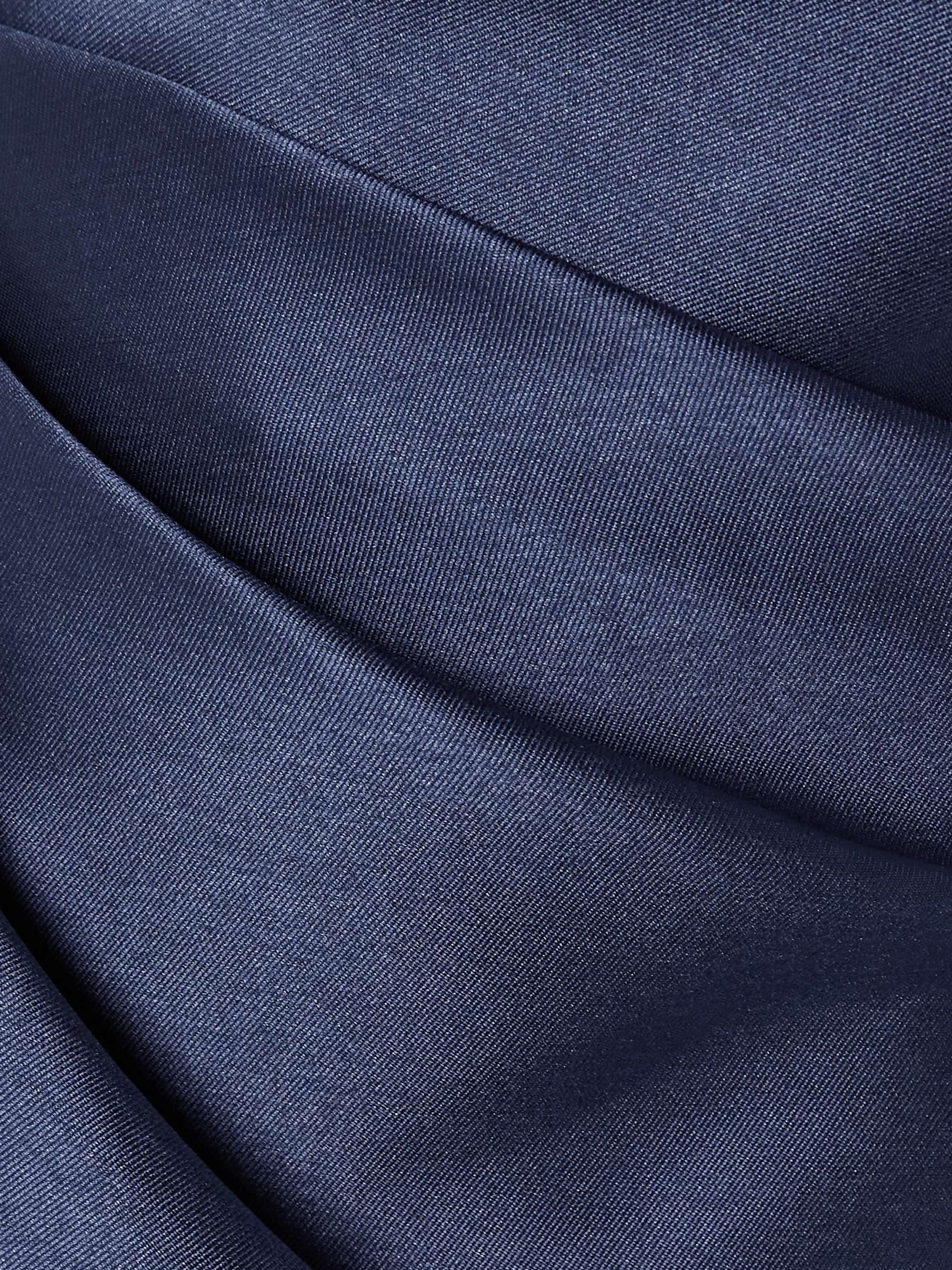 Kira one-shoulder satin-twill gown view