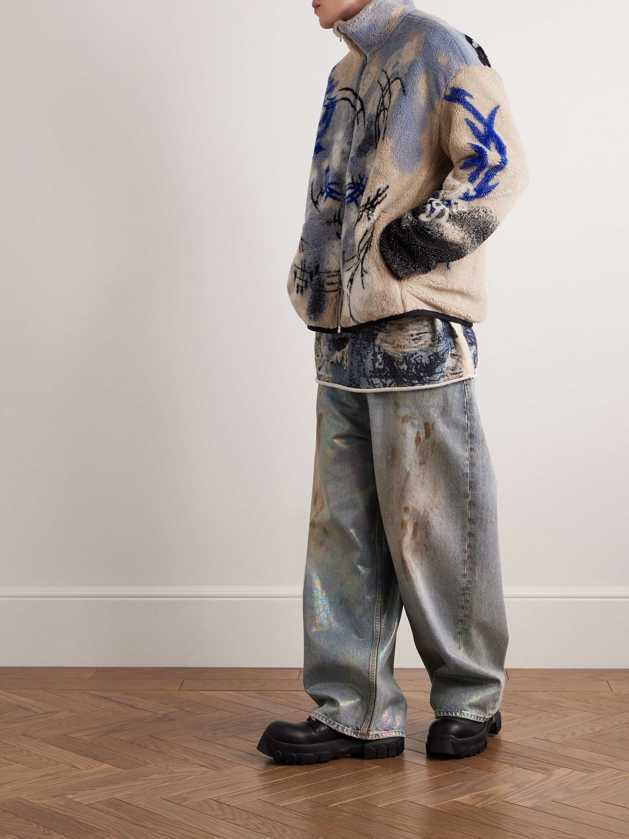 Ovinta Printed Fleece Jacket view