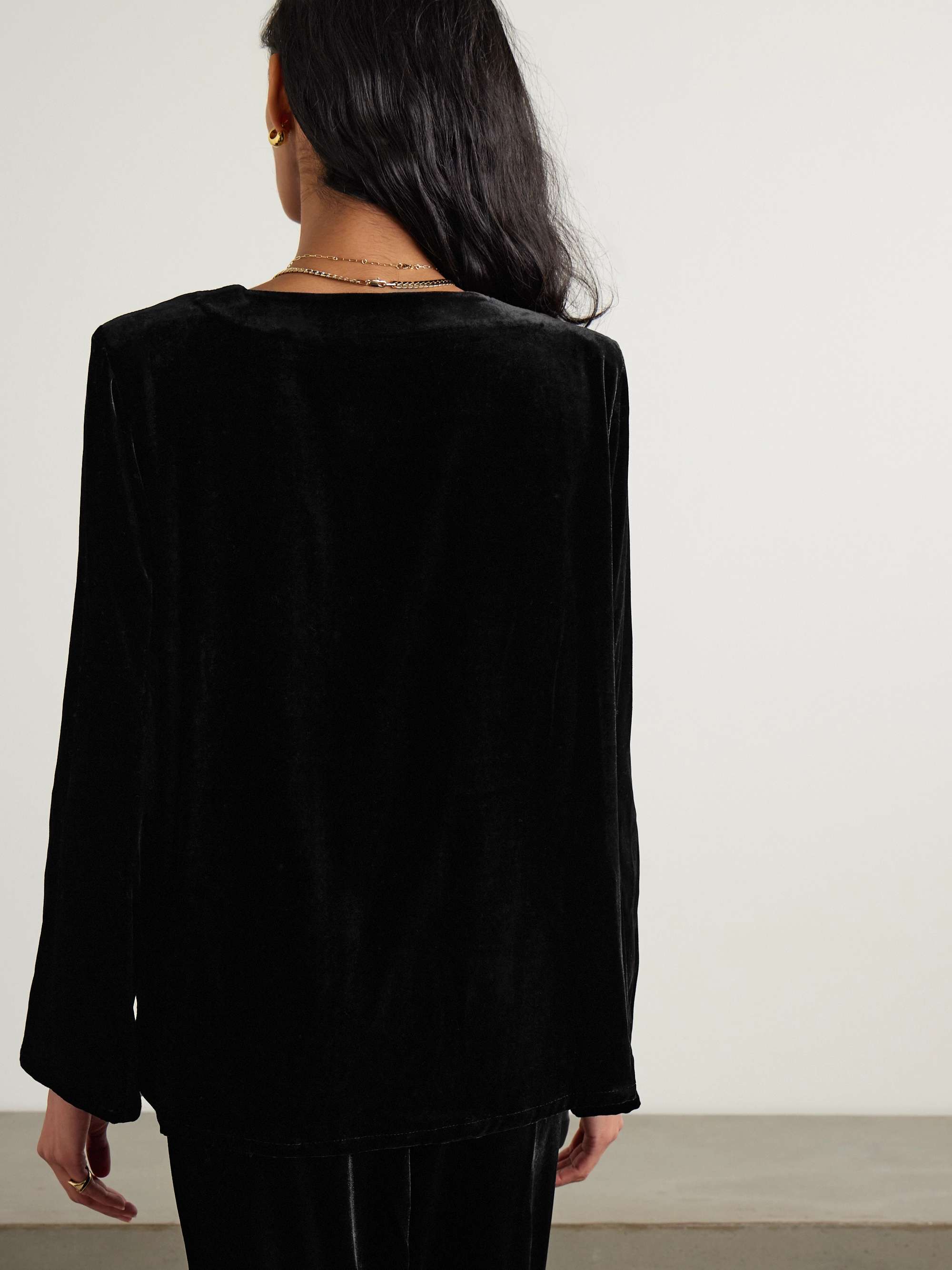Grissi velvet top view