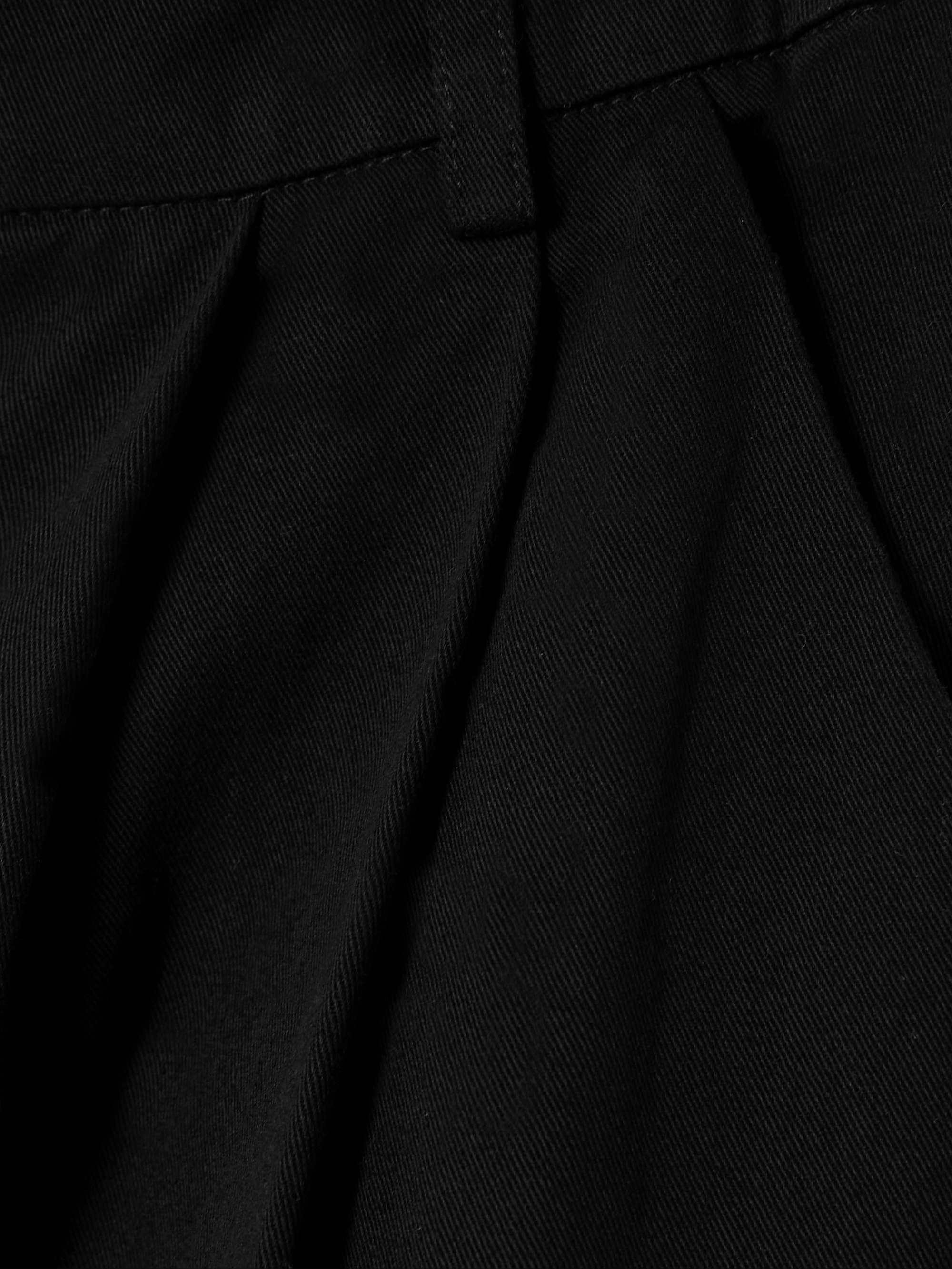 Wesley pleated cotton-twill wide-leg pants view