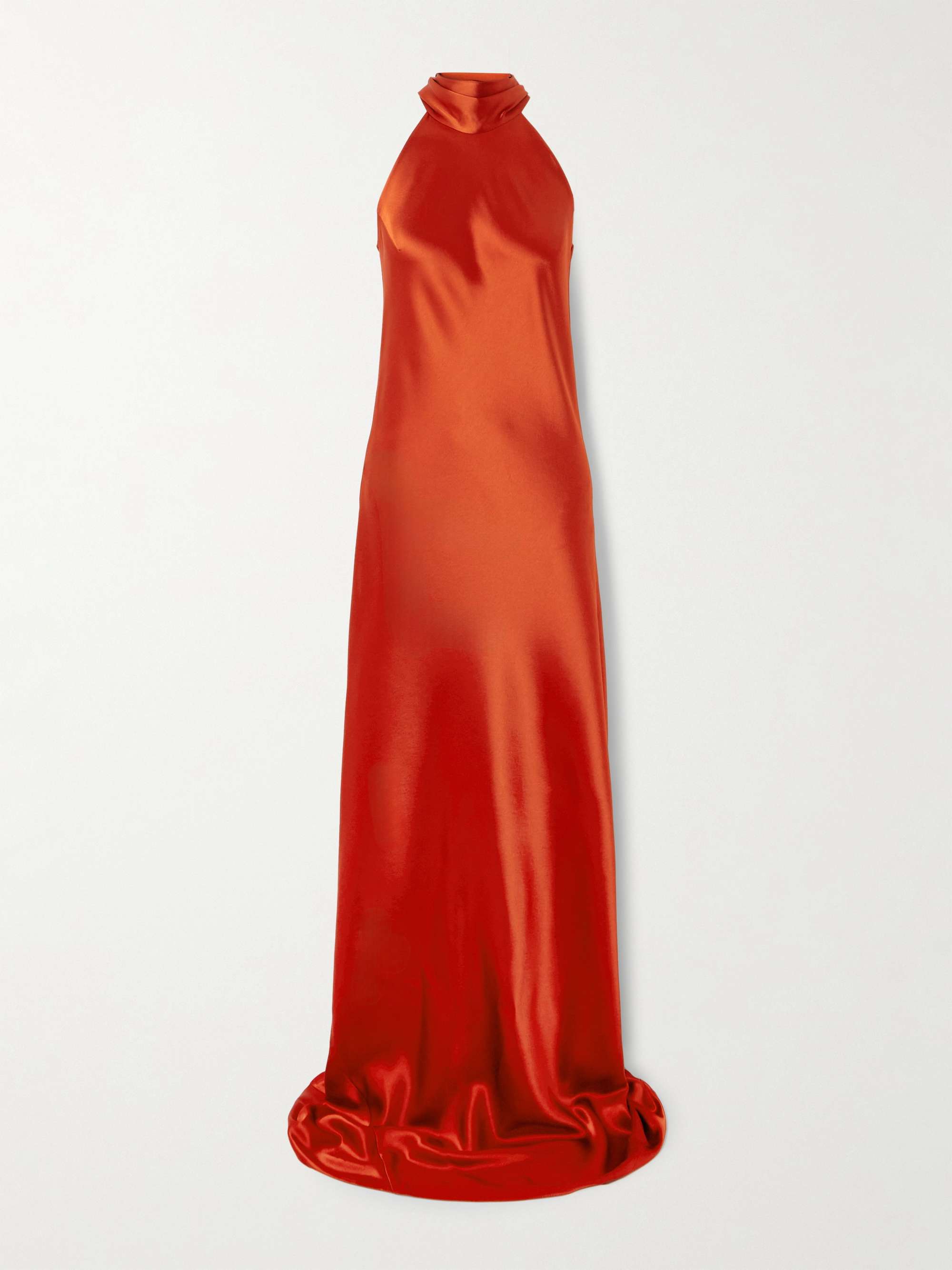 Sienna satin halterneck gown view