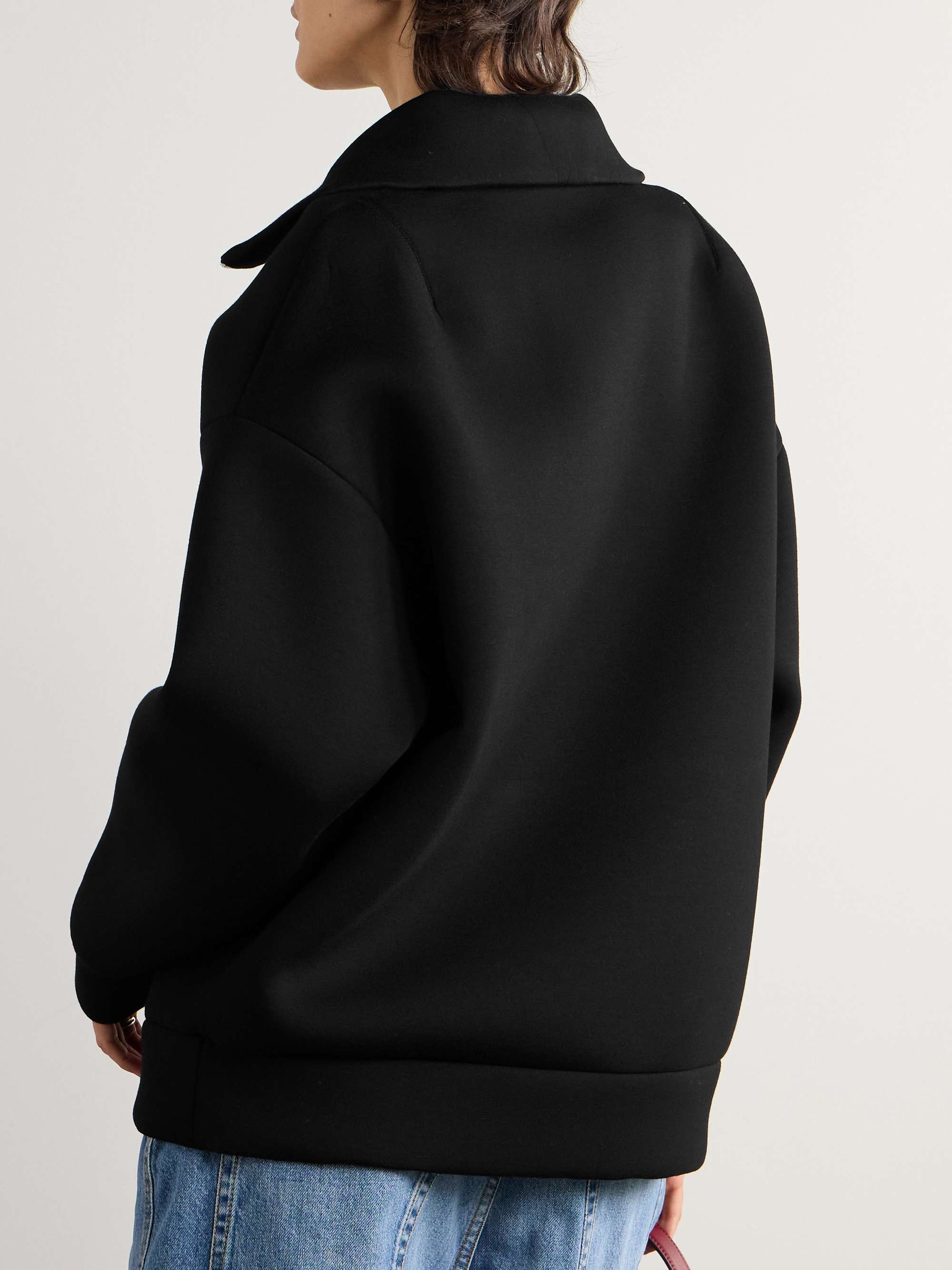 Embroidered stretch-jersey sweatshirt view