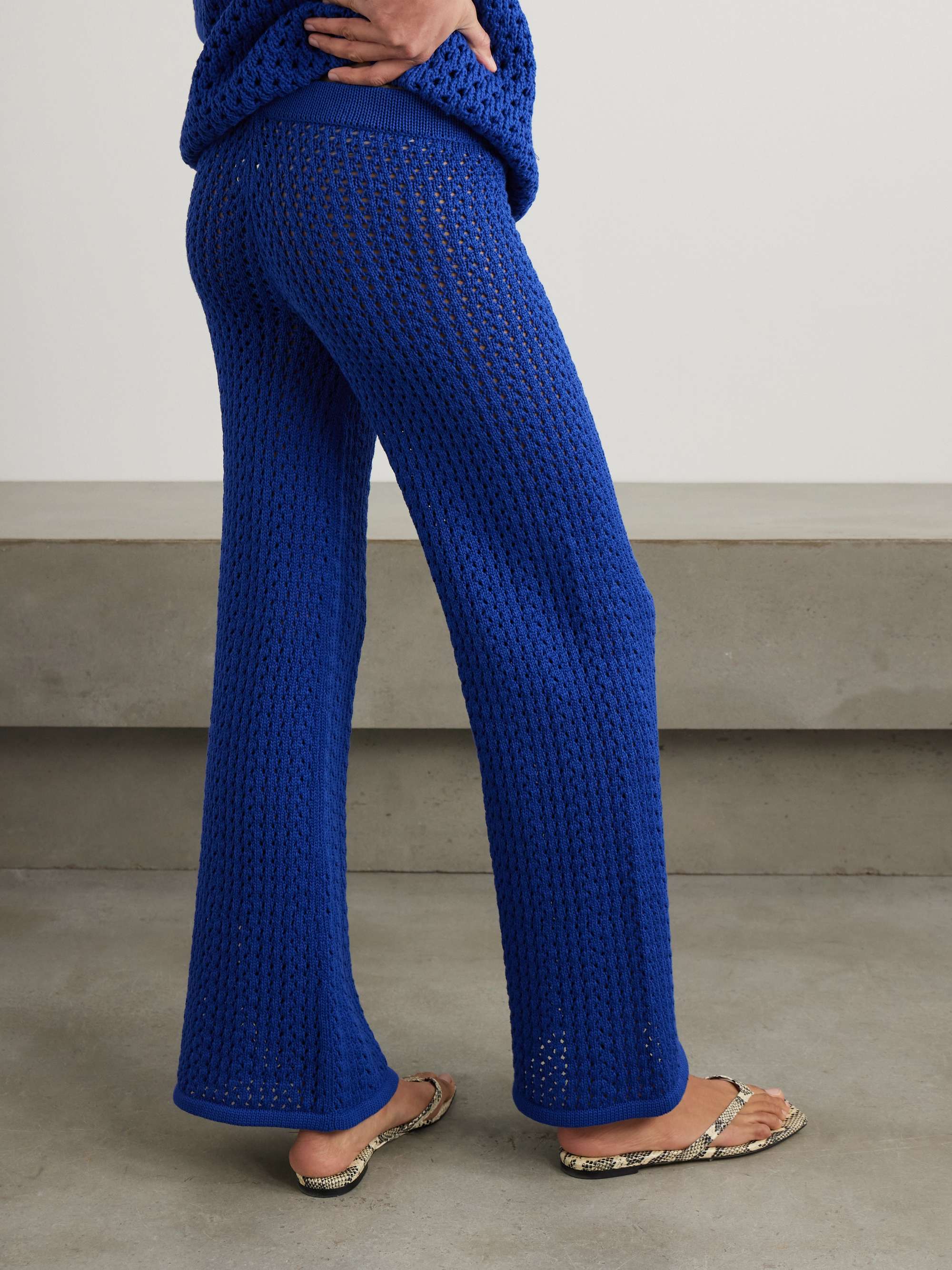Espina crocheted cotton flared pants view