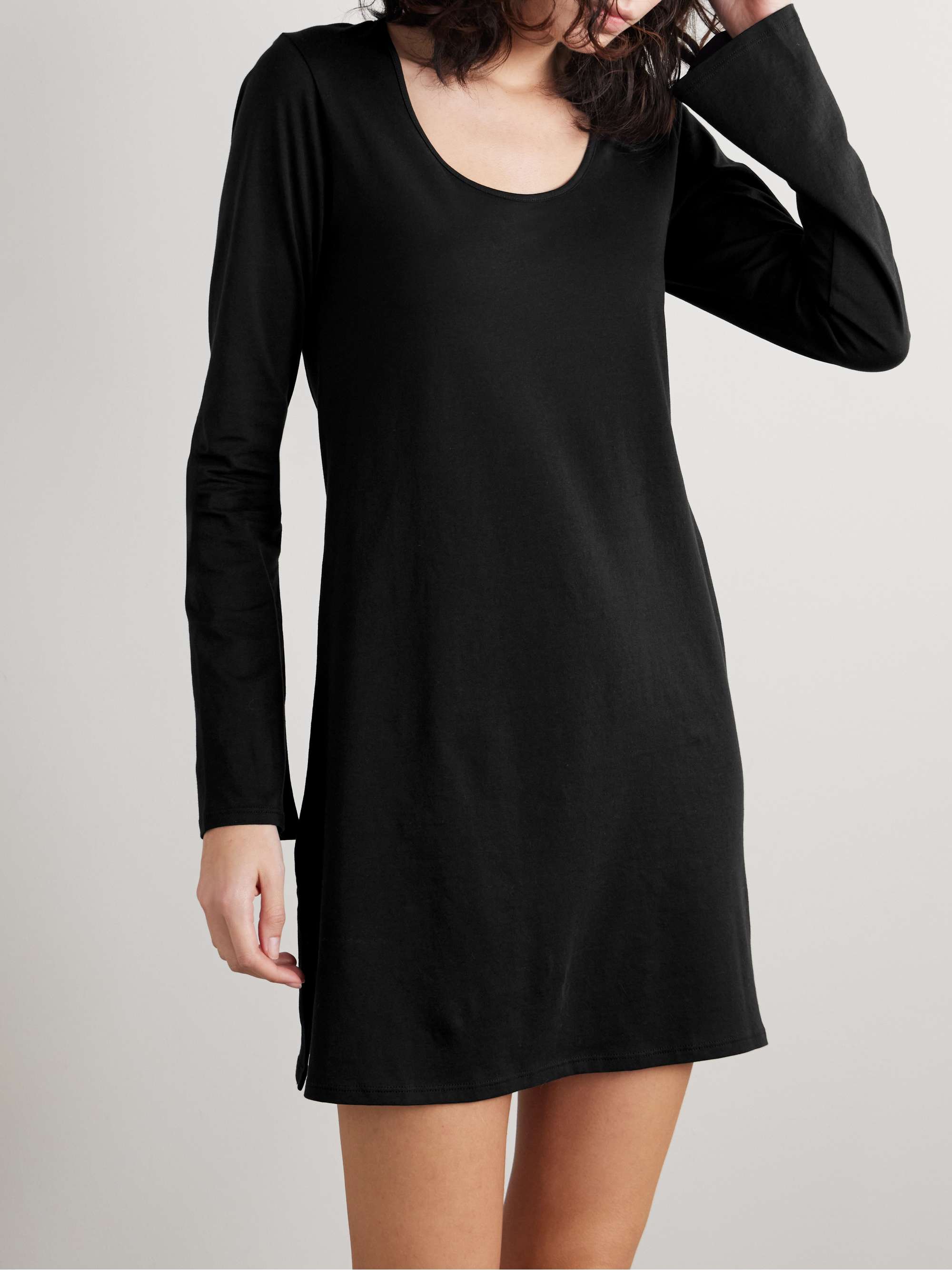 Carmine organic Pima cotton-jersey nightdress view