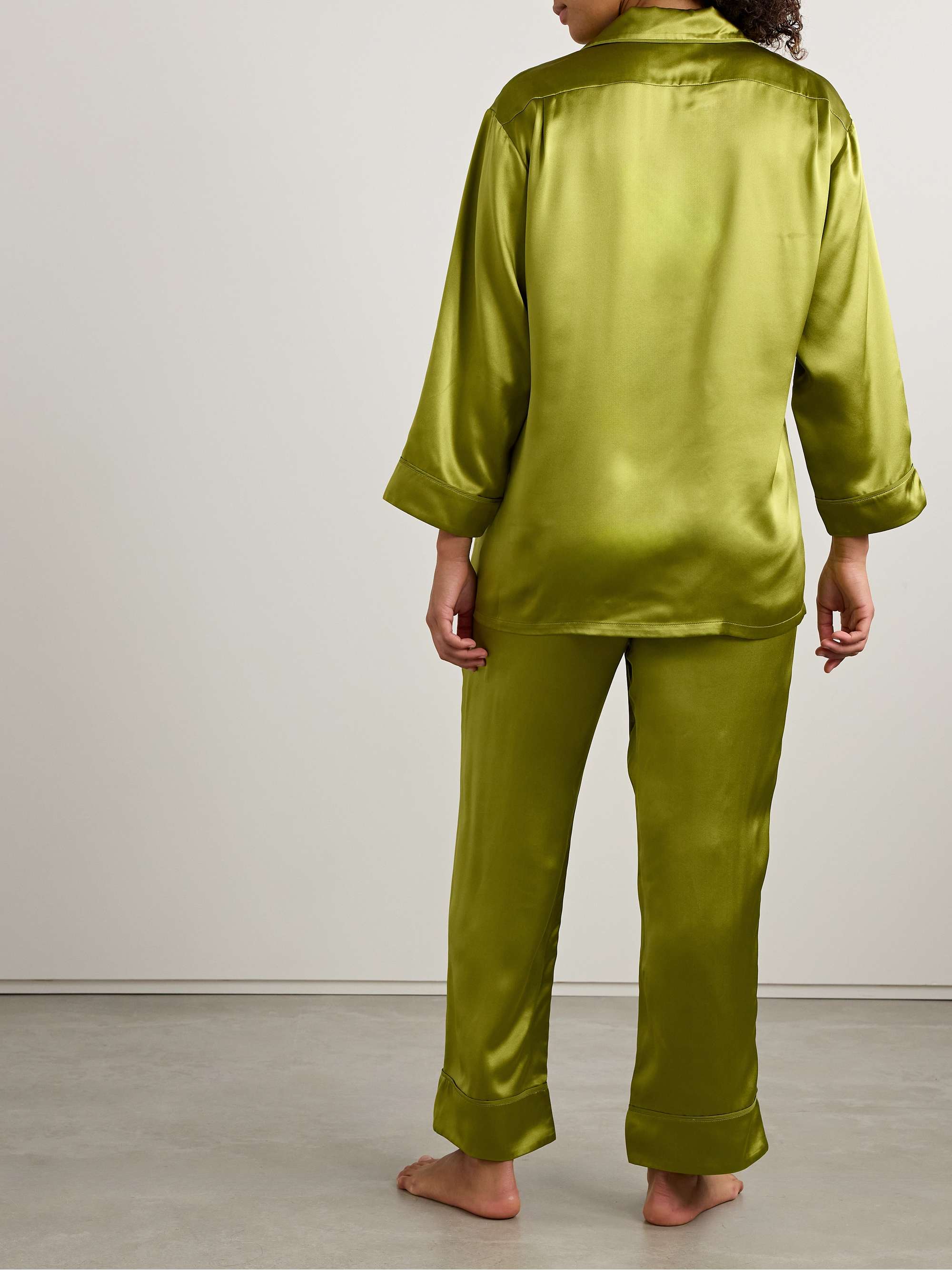 Fifi silk-satin pajama set view