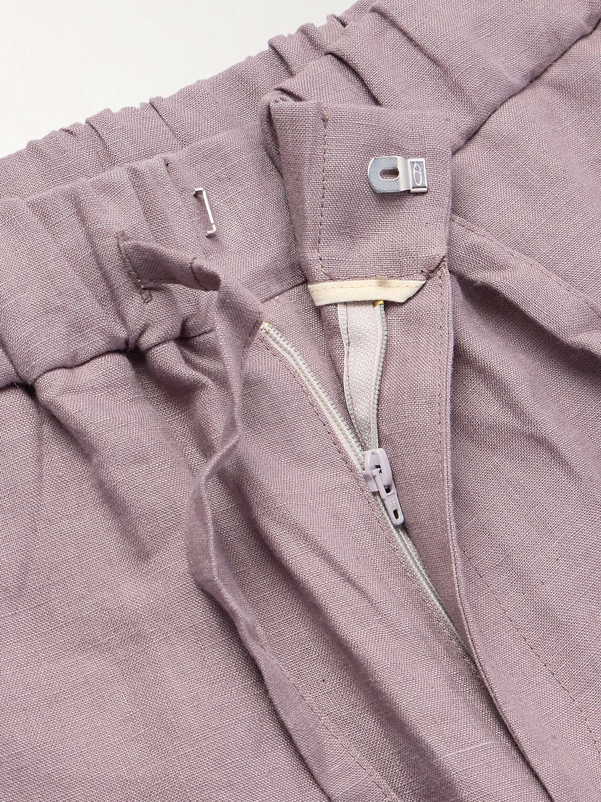 Lounge Straight-Leg Linen Shorts view