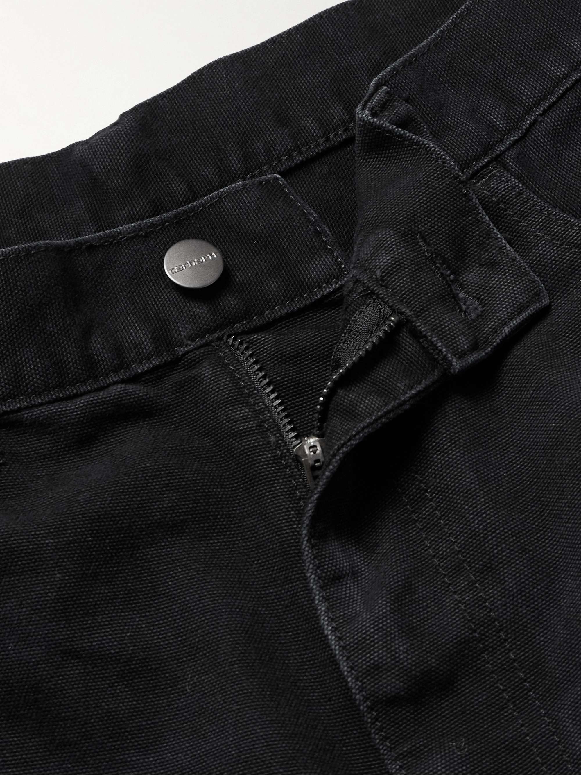 Landon Straight-Leg Organic Cotton-Canvas Trousers view