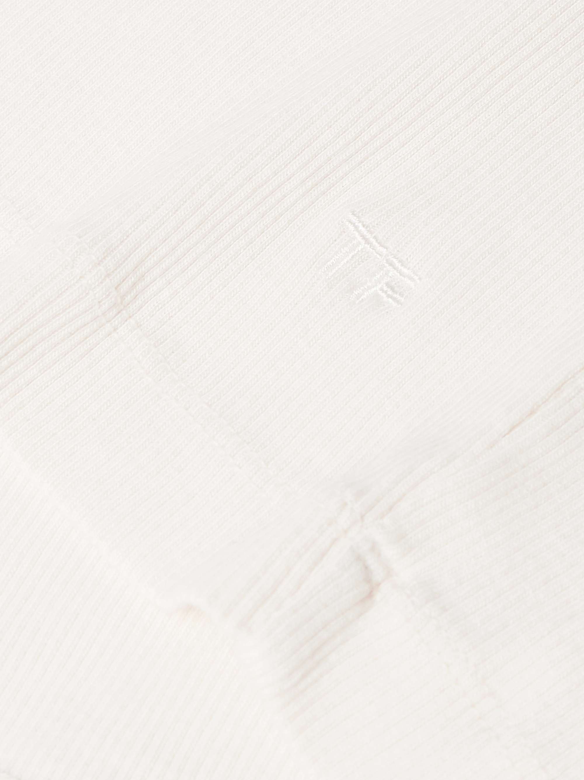 Slim-Fit Ribbed Cotton and Modal-Blend Jersey Henley T-Shirt view