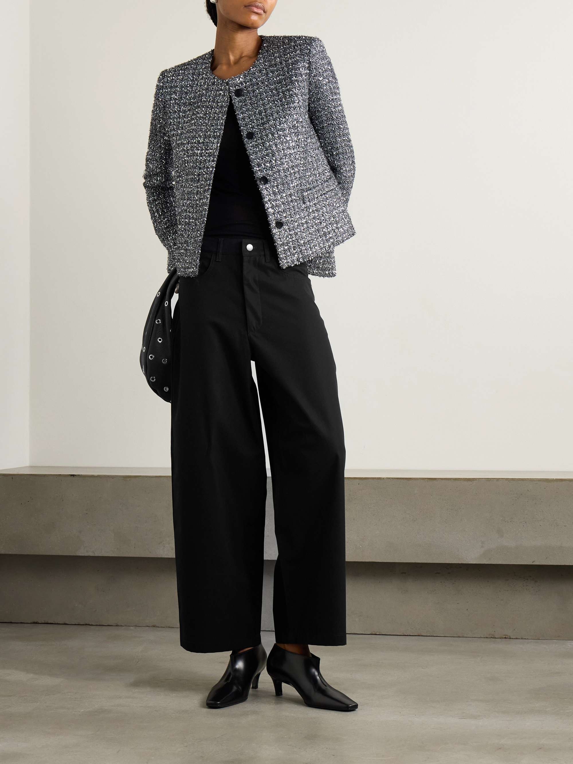 Massive organic cotton-twill wide-leg pants view