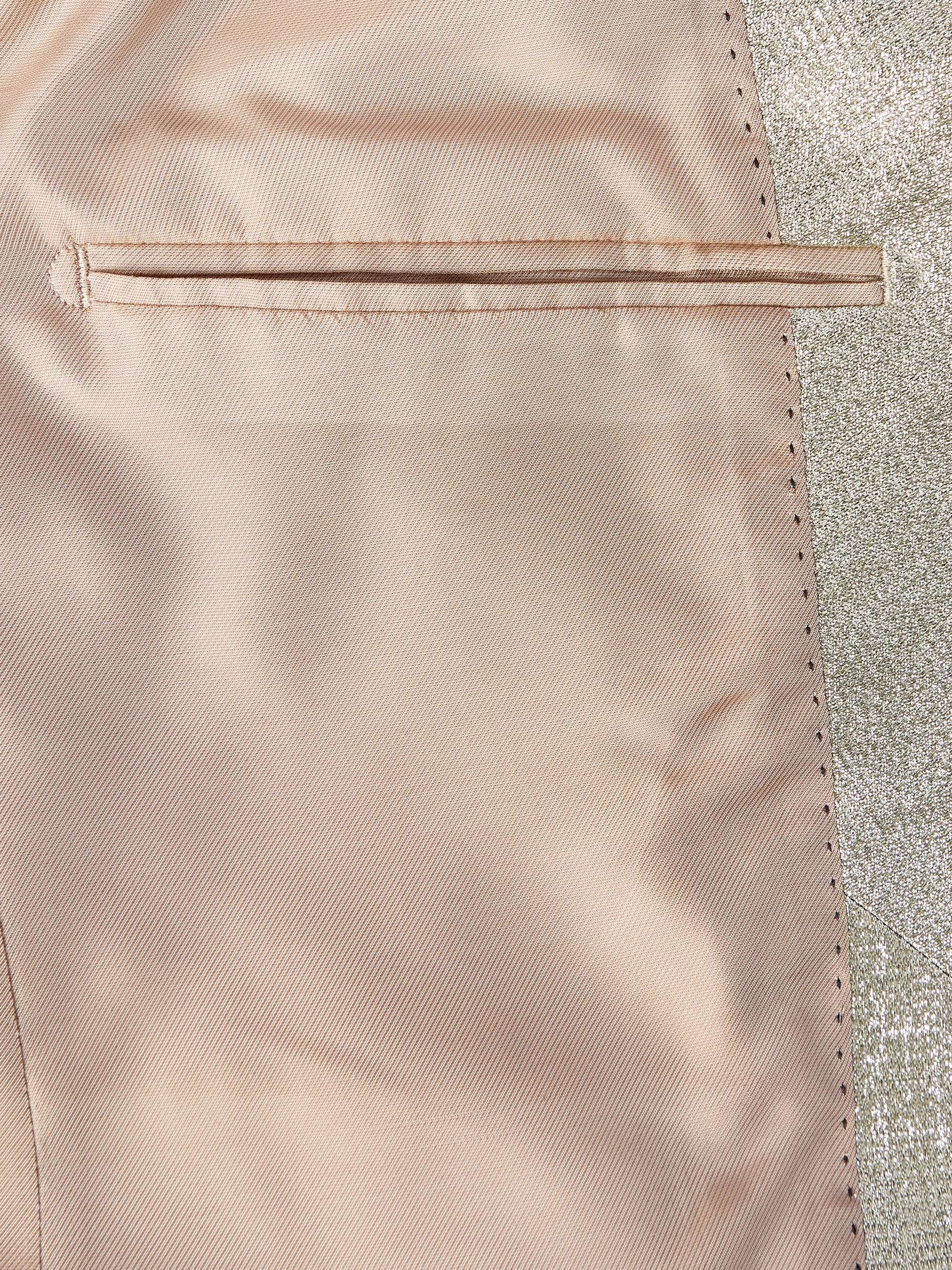 Shawl-Collar Lamé Suit Jacket view