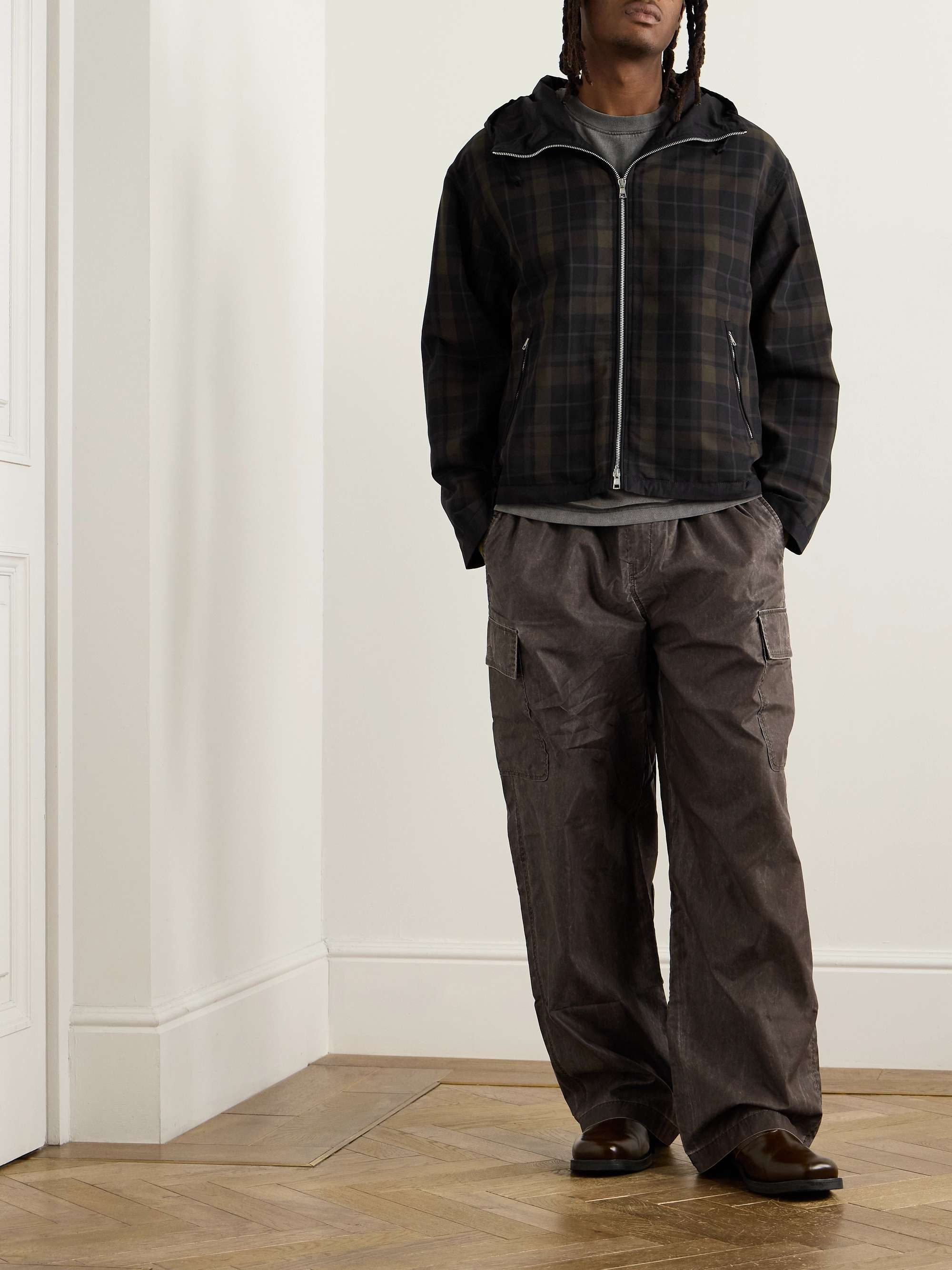 Riviera Checked Shell Hooded Jacket view
