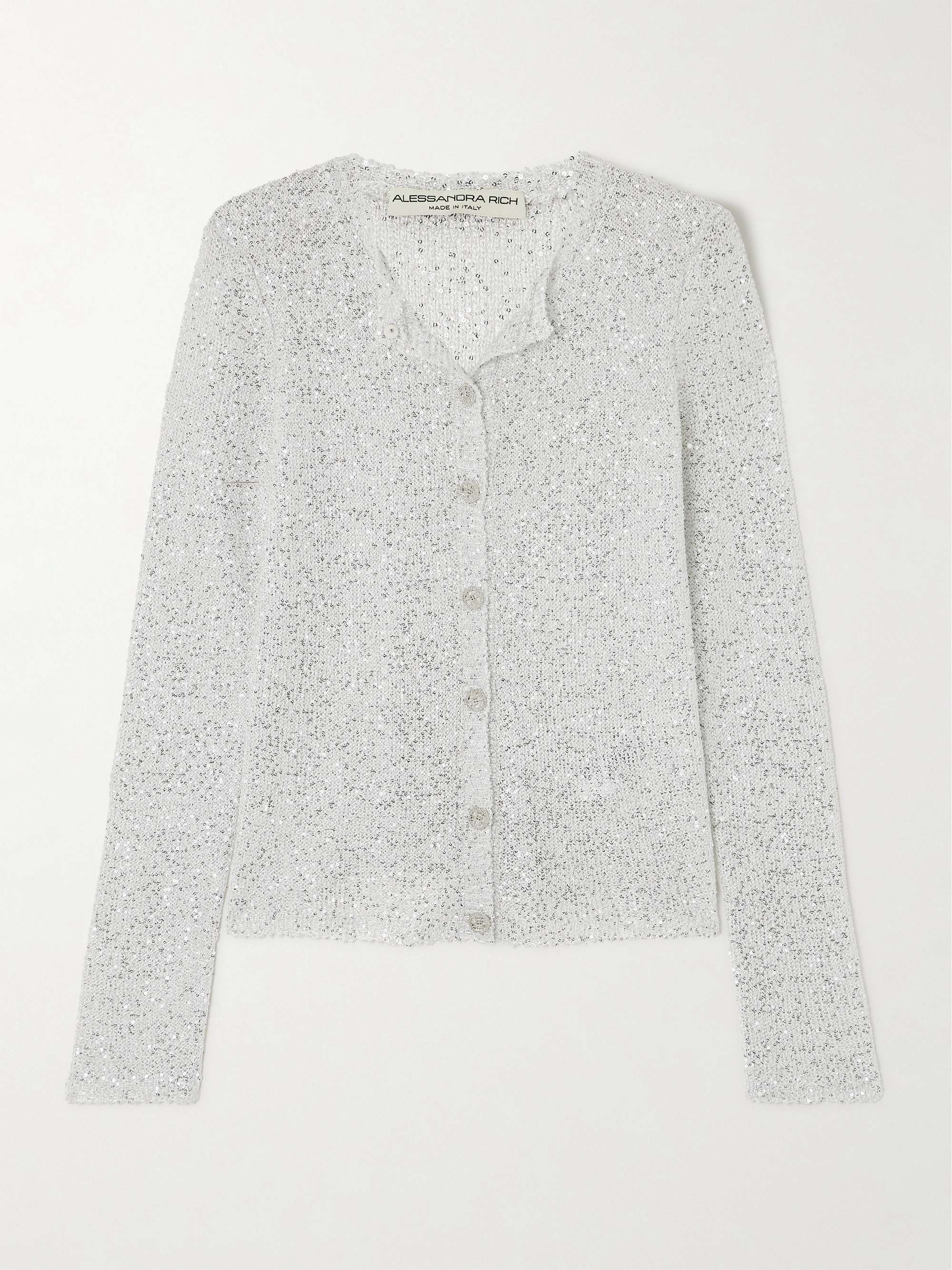 Sequined knitted cardigan view