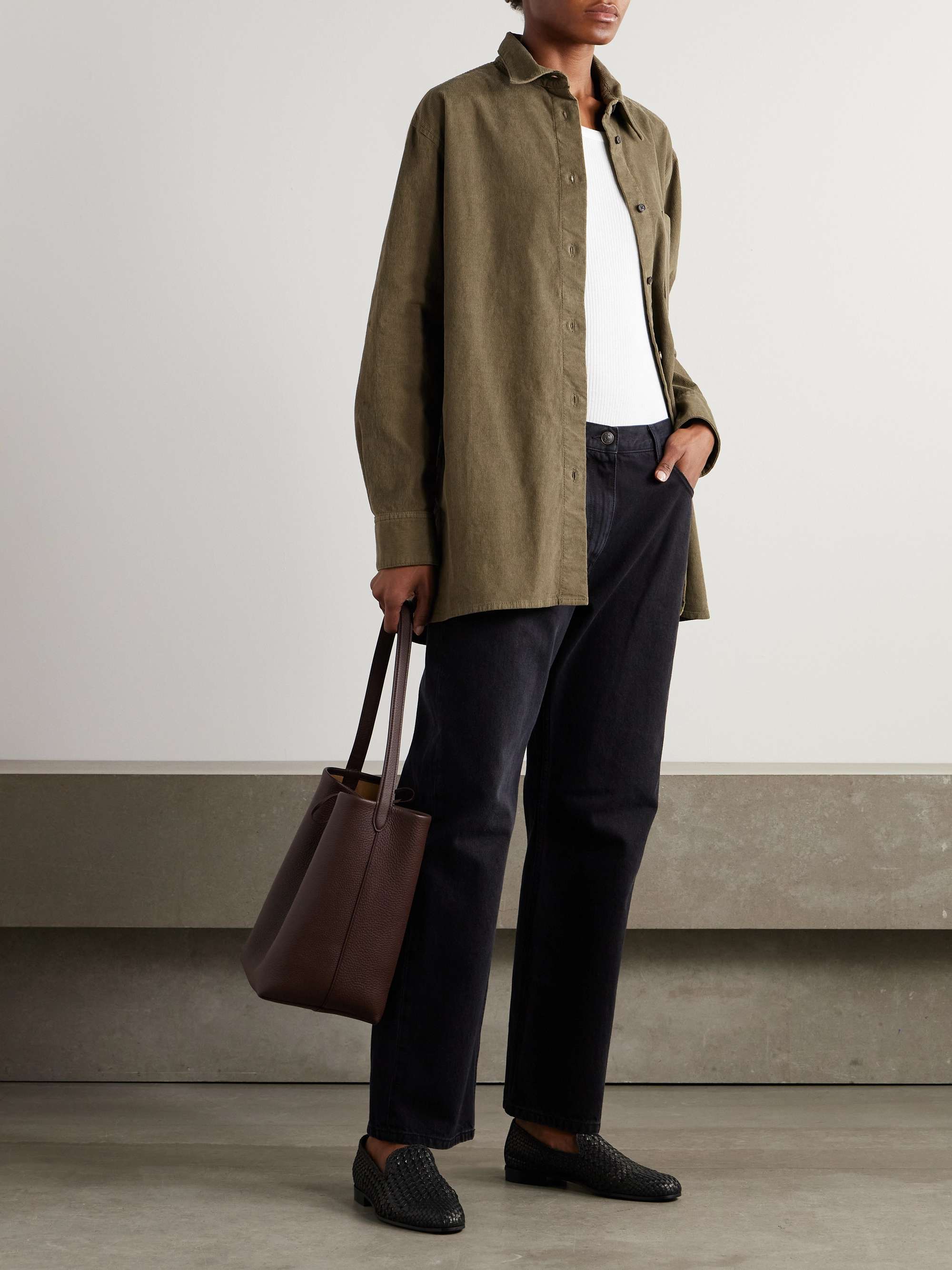 Idro oversized cotton-blend corduroy shirt view