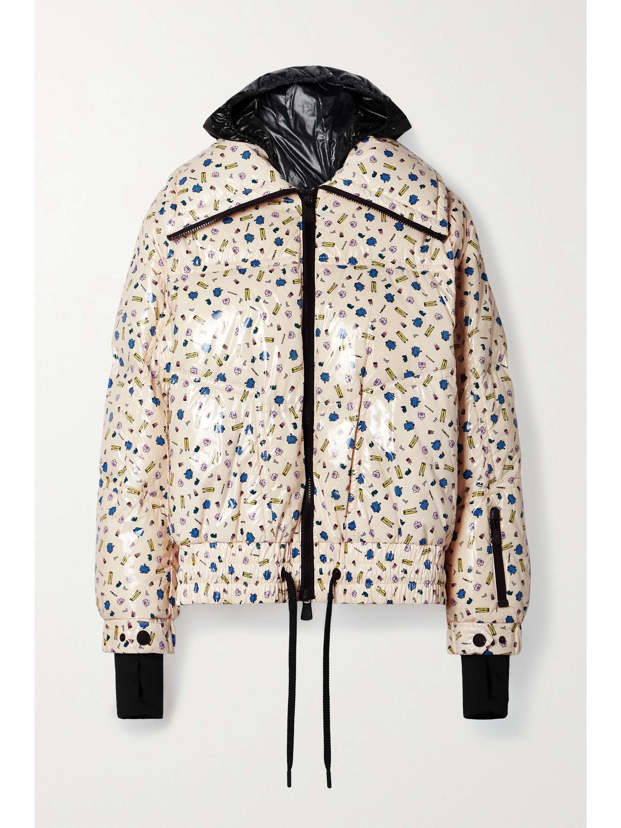 + 3 Moncler Grenoble printed quilted down ski jacket view
