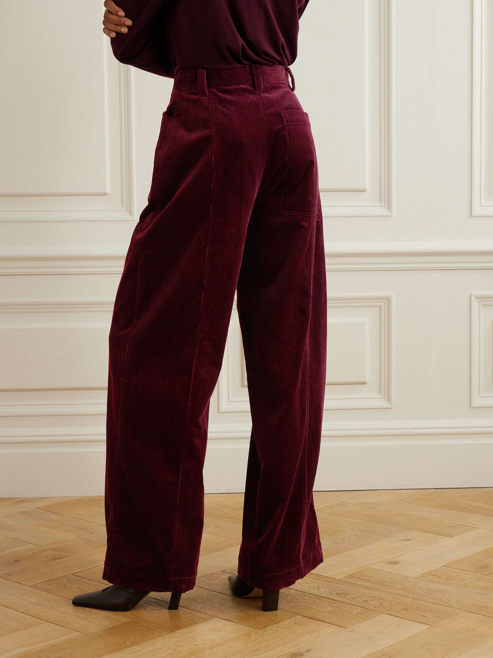Organic cotton-corduroy straight-leg pants view