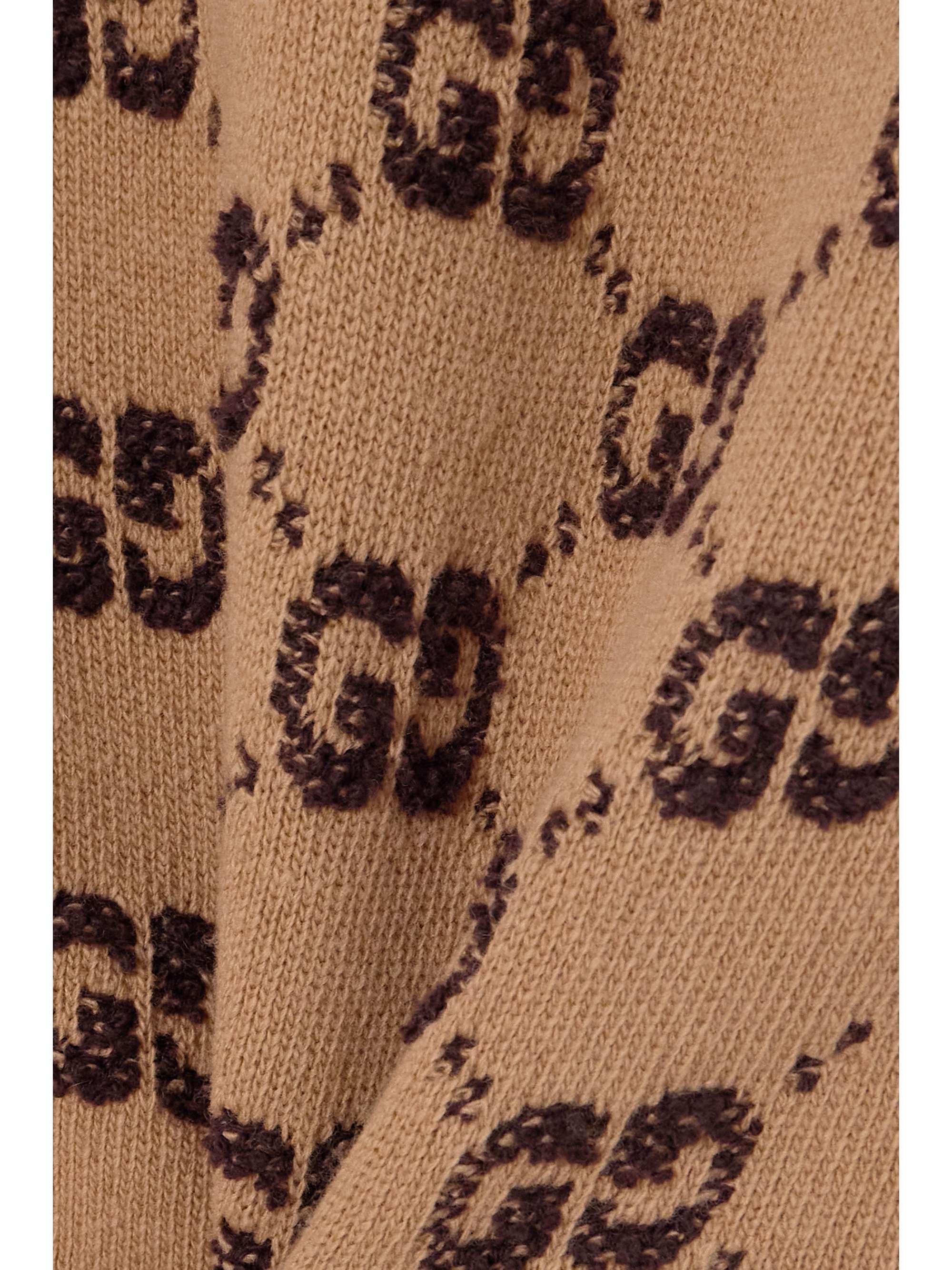 Wool-jacquard midi skirt view