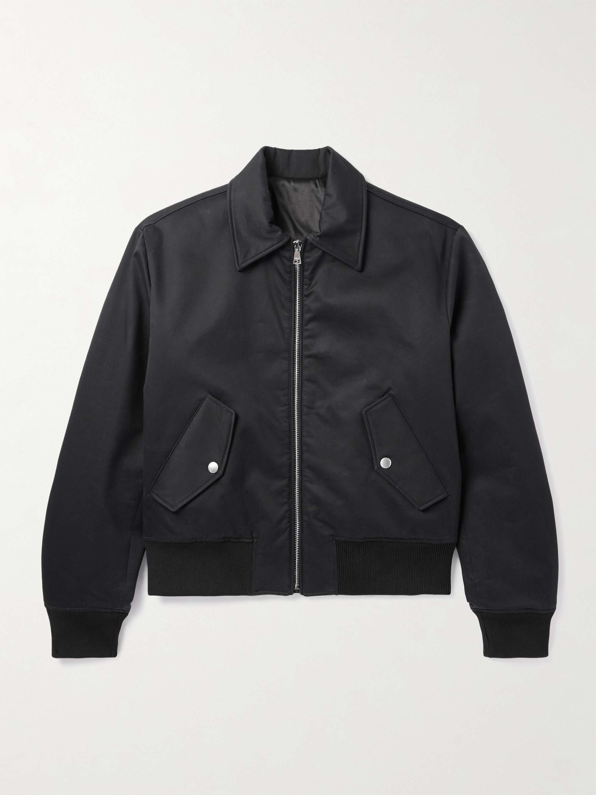 Cotton-Blend Jersey Bomber Jacket view