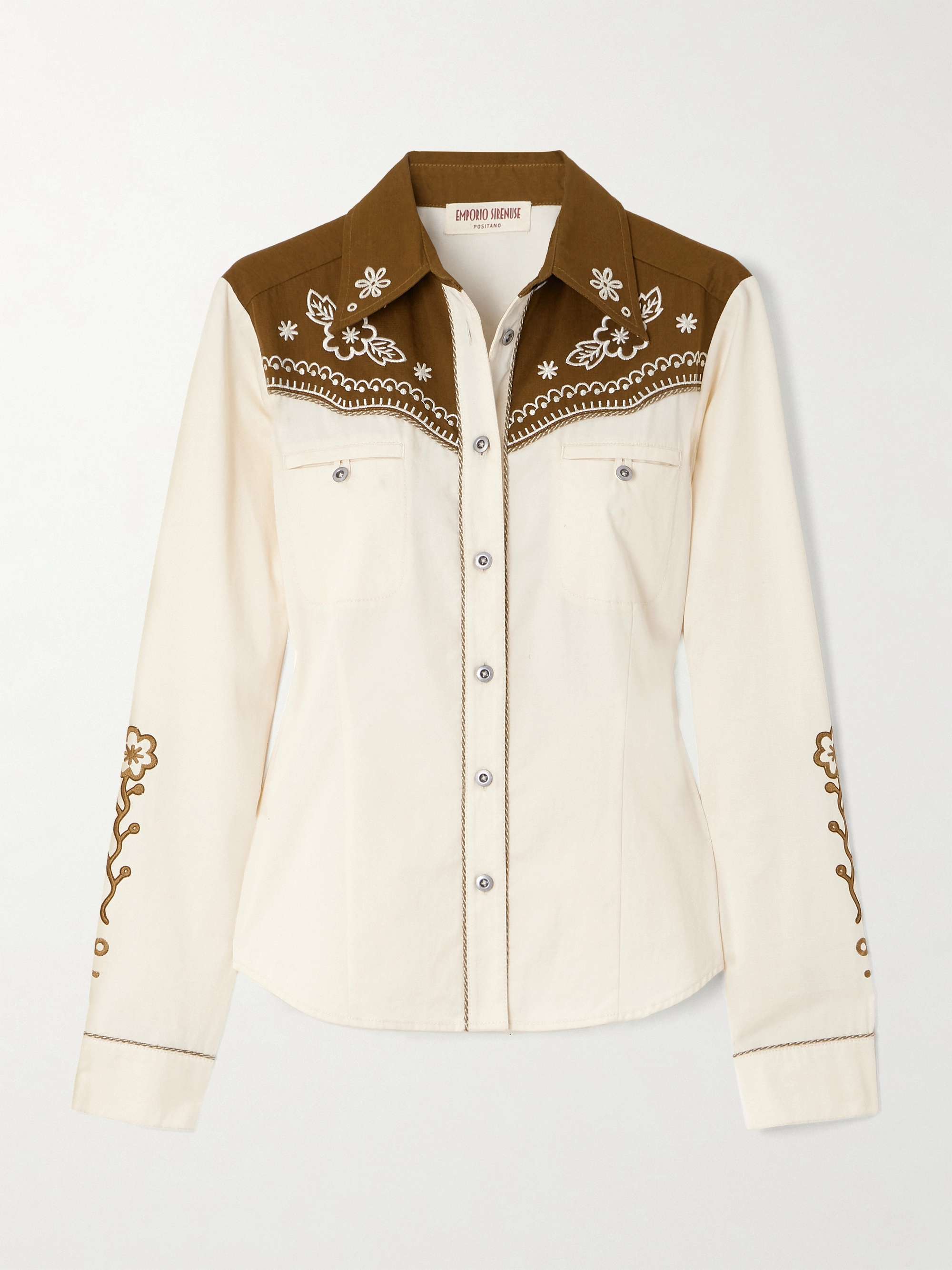 Rodeo embroidered cotton-drill shirt view