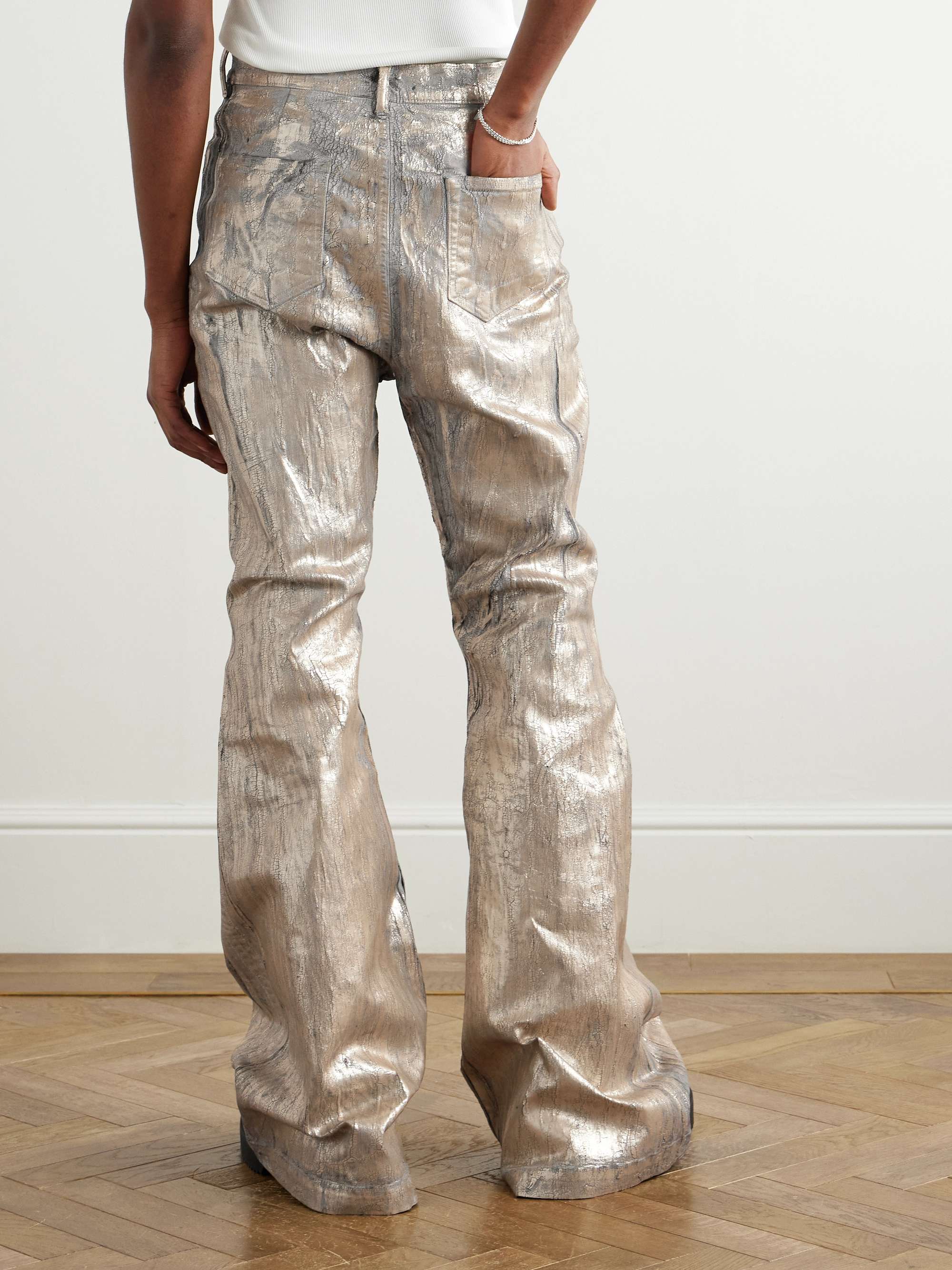 Bolan Slim-Fit Flared Metallic Megacrust Jeans view