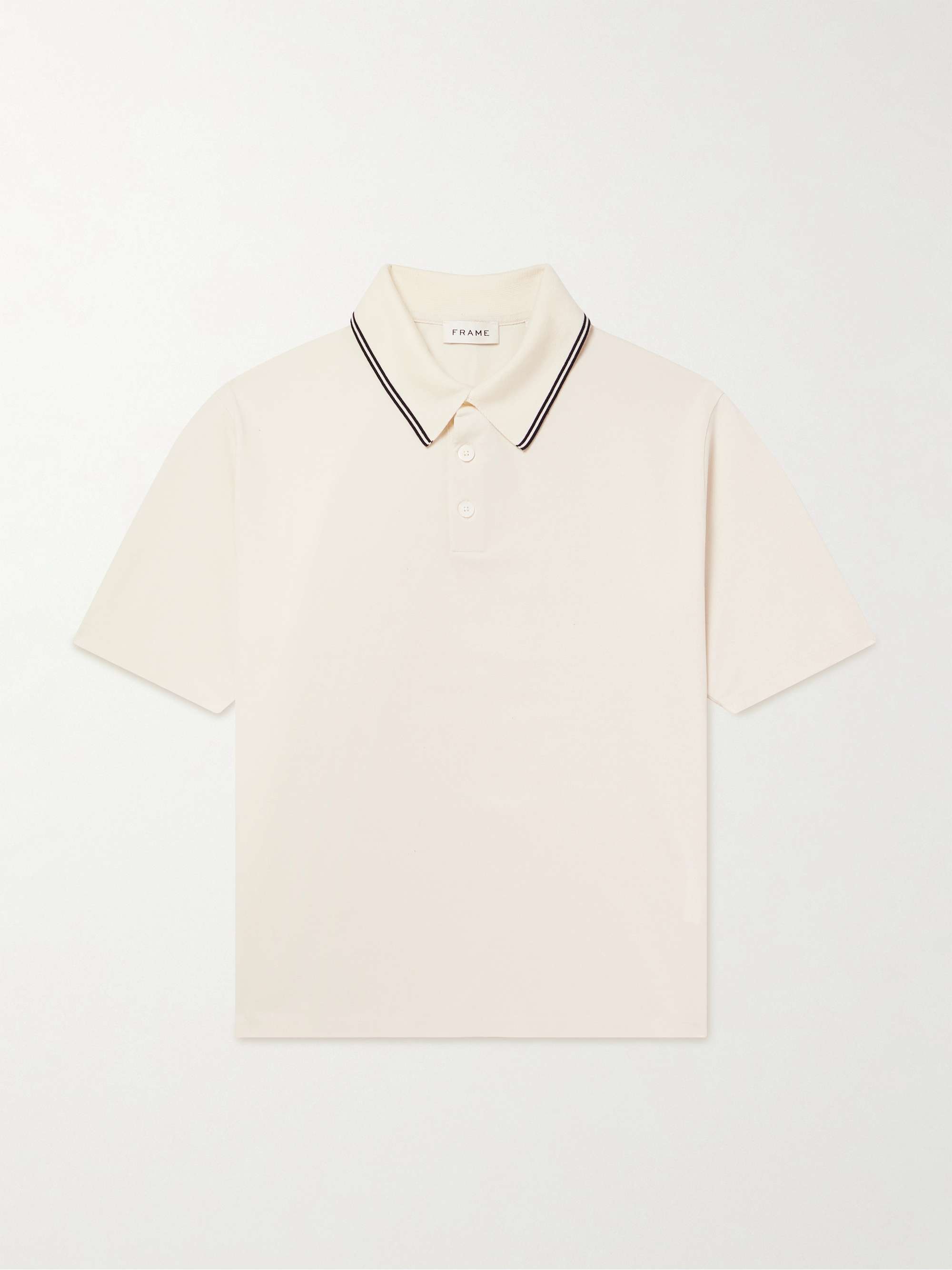 Striped Cotton-Piqué Polo Shirt view