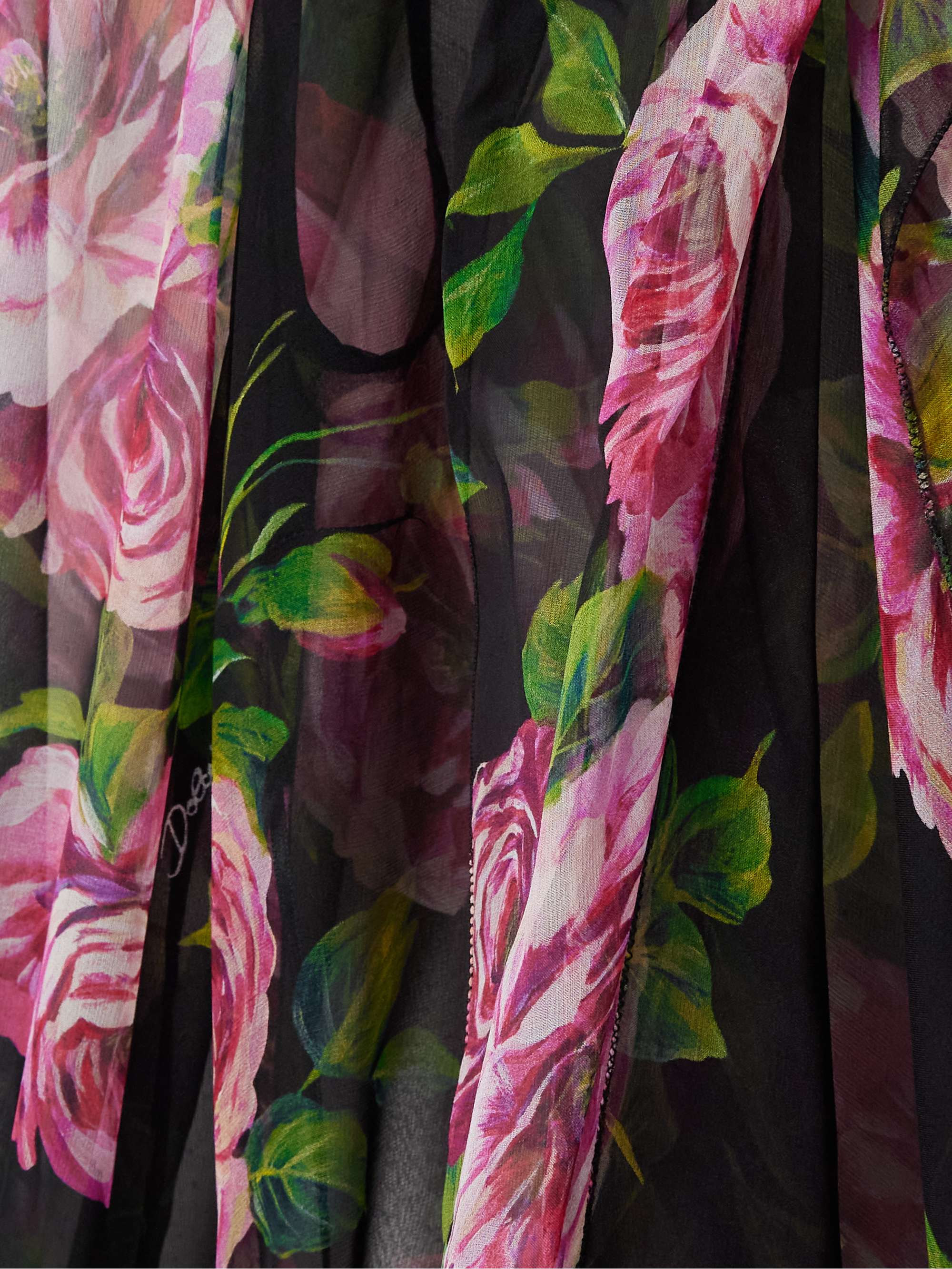 Pussybow wrap-effect floral-print silk-chiffon maxi dress view