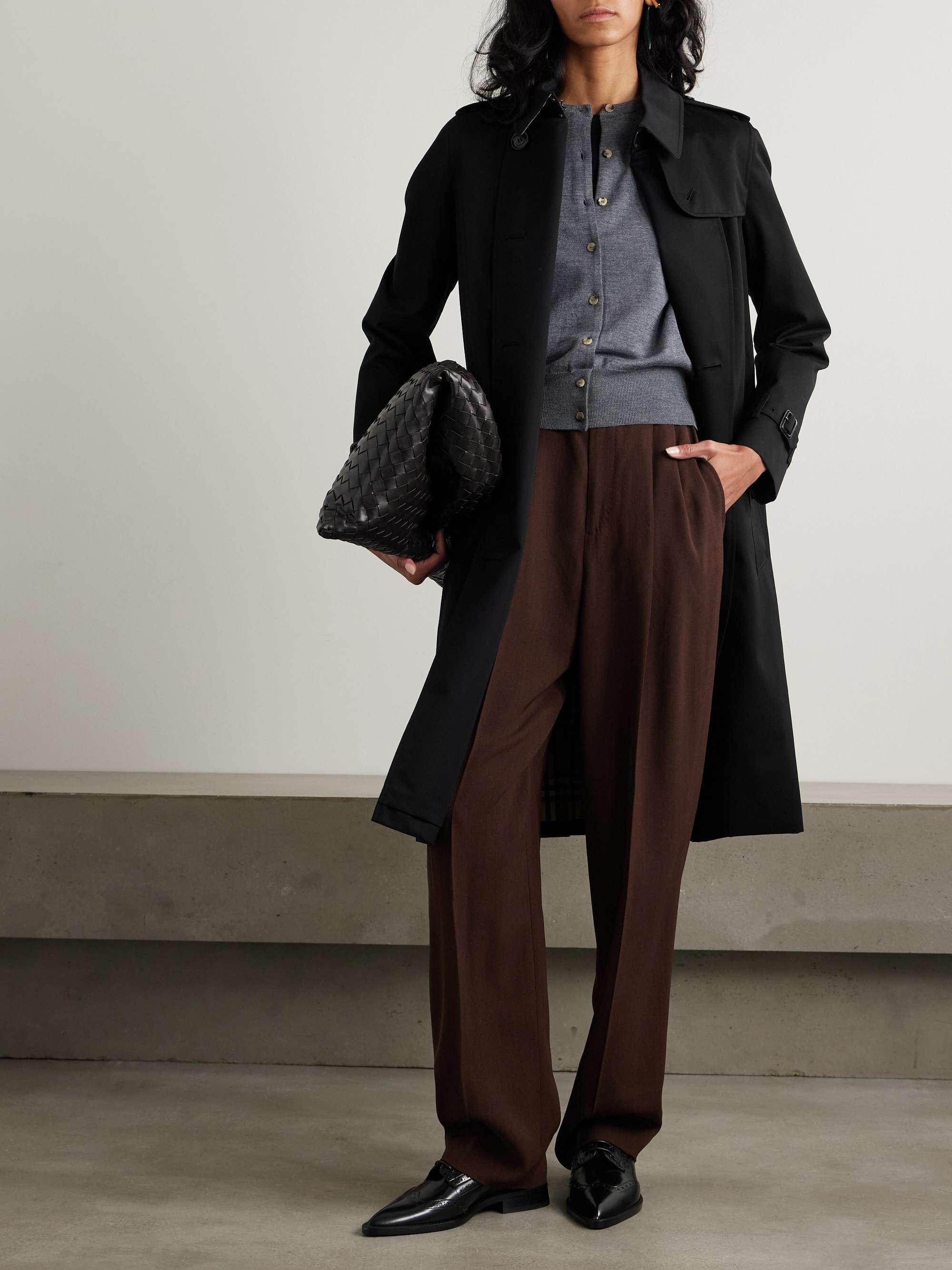 Kensington Long organic cotton-gabardine trench coat view